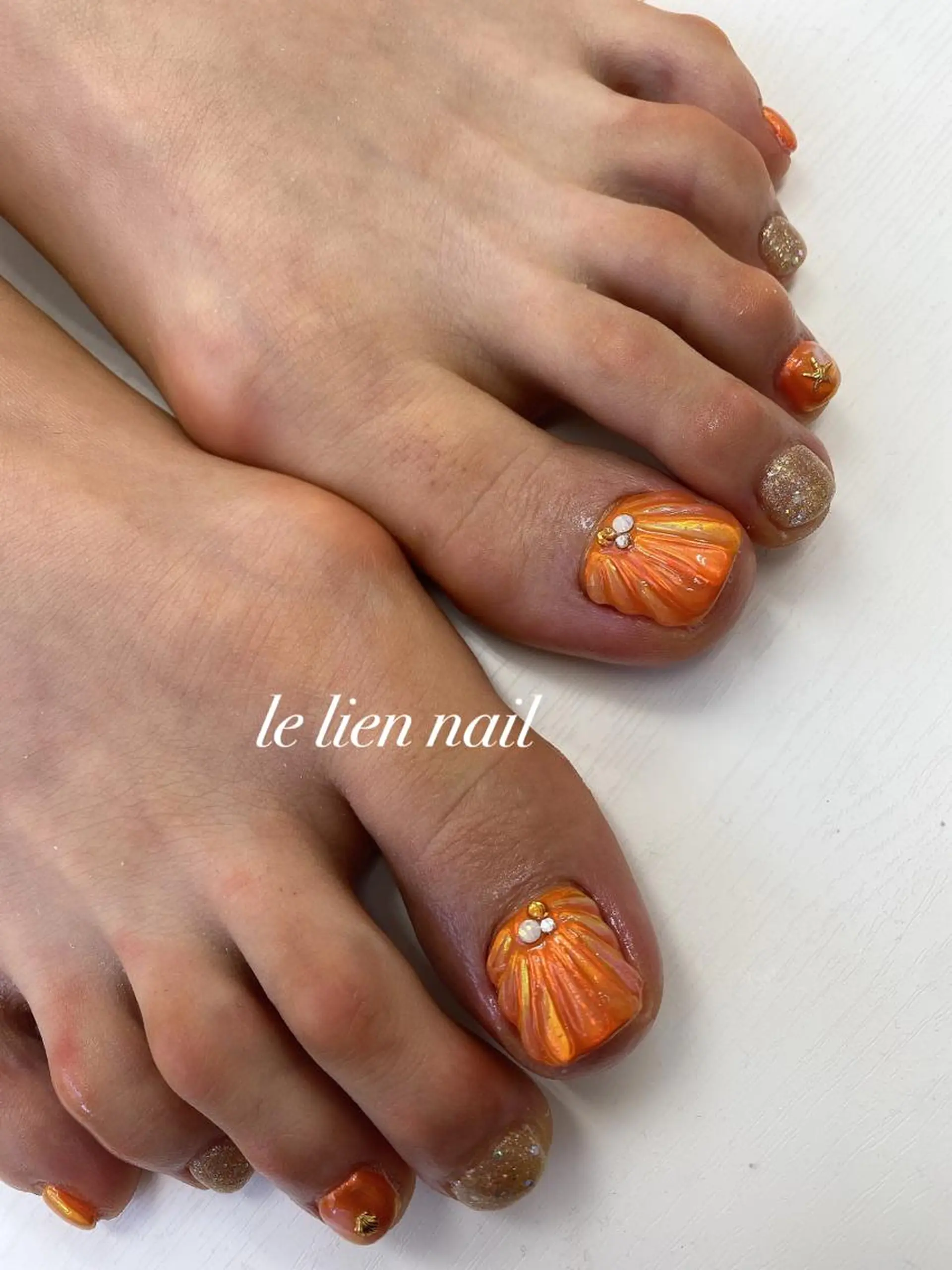 ネイル フットネイル フットネイル le lien nailのネイルデザイン