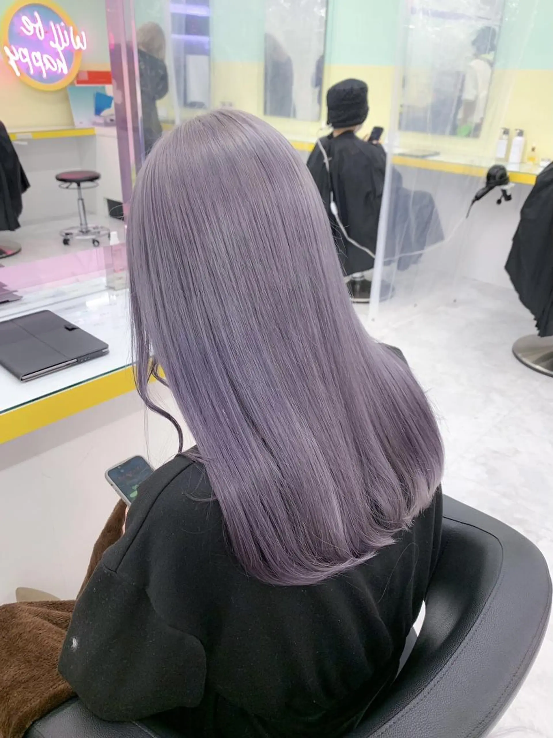 セミロング ヘアカラー トリートメント 🎀愛されピンク ラベンダー💜ゆいのヘアスタイル