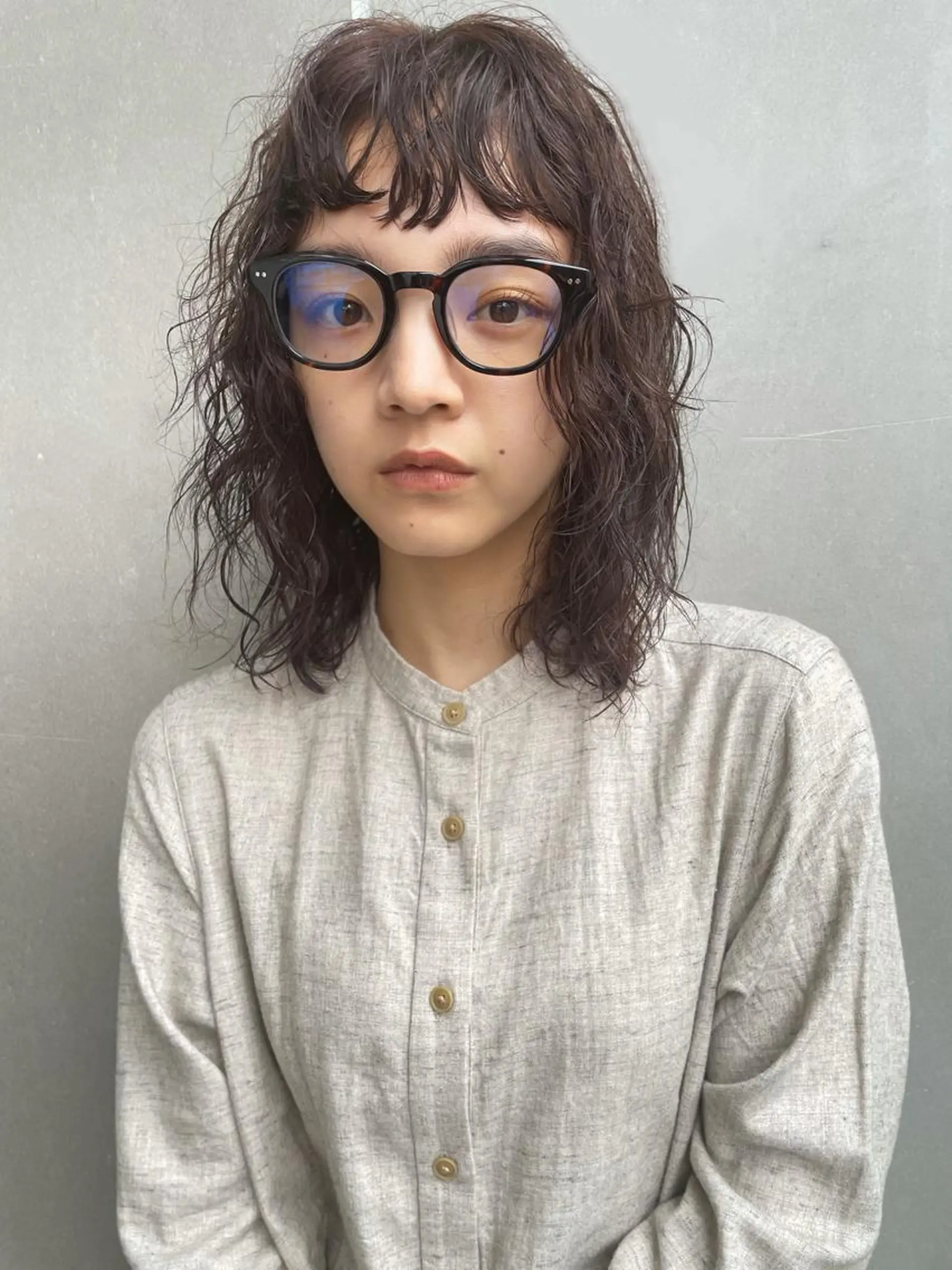 ミディアム 斎藤祐樹 /レイヤー/パーマのヘアスタイル