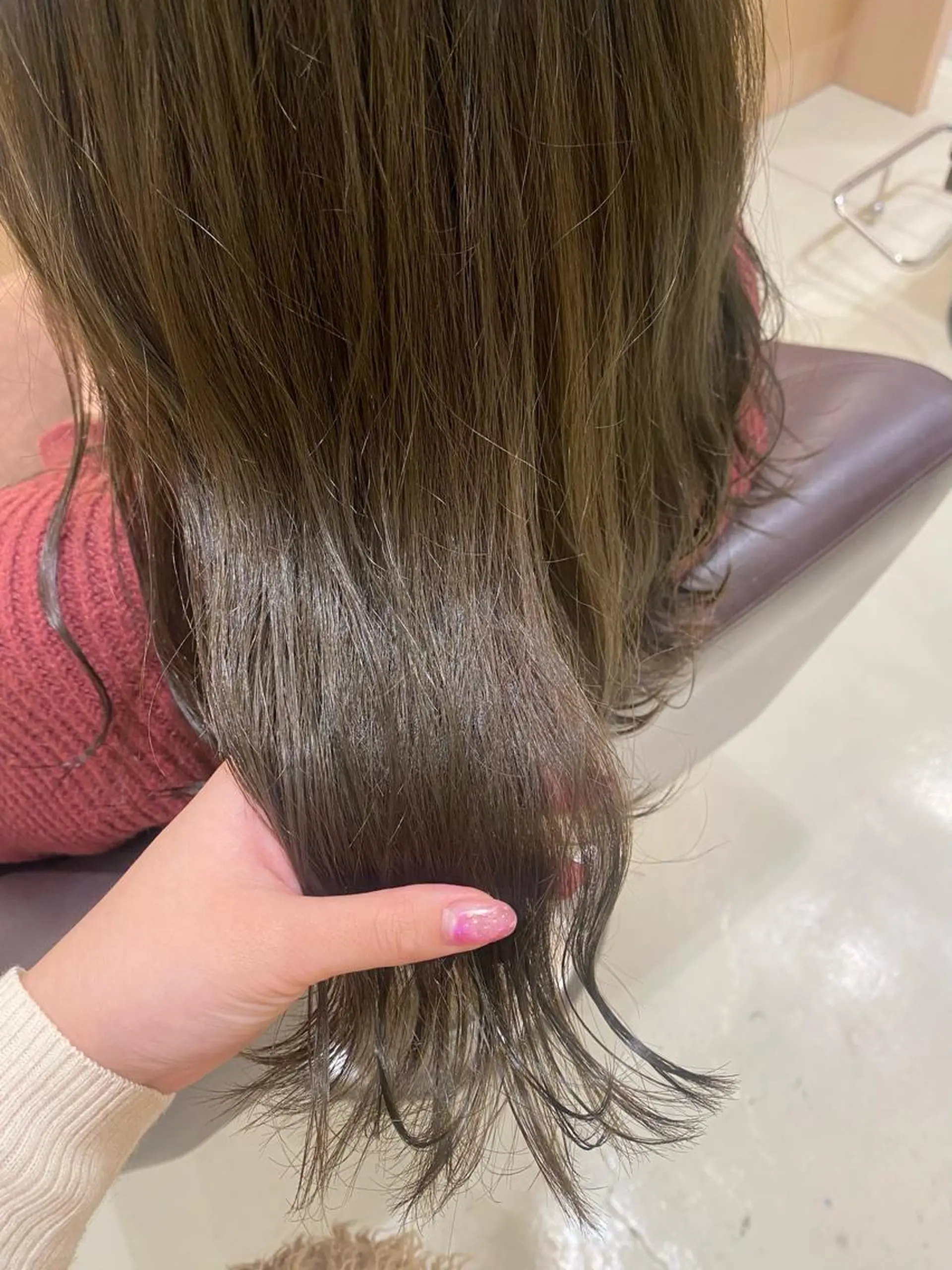 ロング カラー オリーブカラー カット ヘアカラー みやび🫧髪質改善 🫧透明感カラー🫧のヘアスタイル