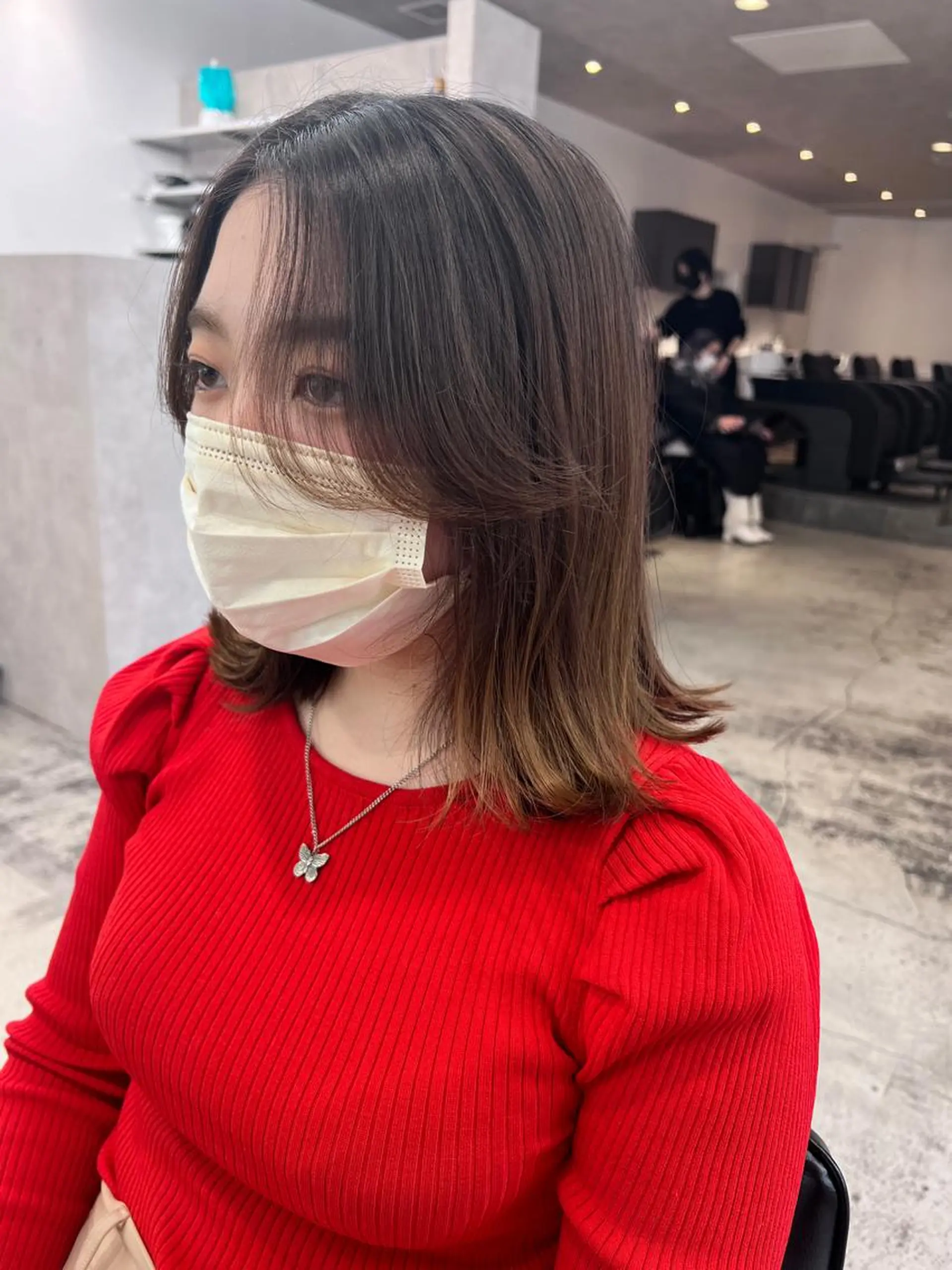 セミロング カラー ヘアアレンジ カット ヘアカラー トリートメント ヘアセット レイヤーカット指名 No.1💖マユカのヘアスタイル