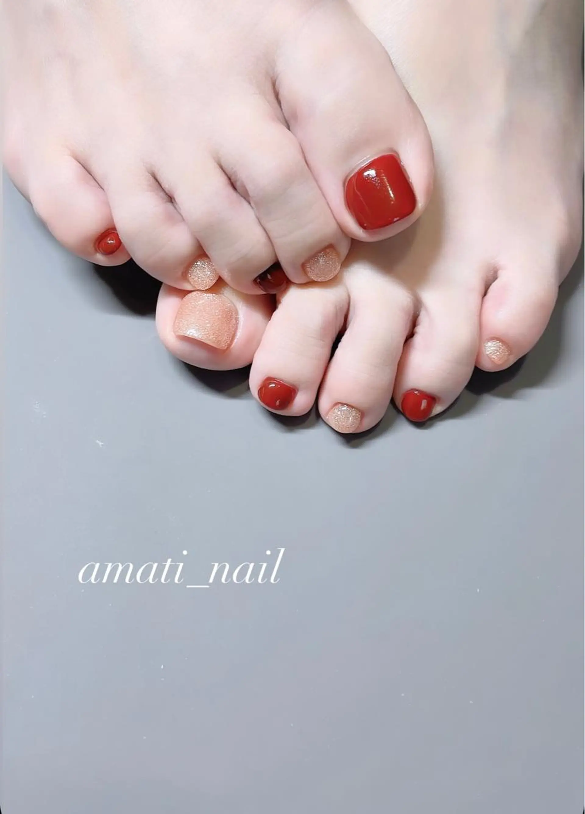 ネイル アニマル柄 マグネットネイル ミラーネイル ニュアンスネイル ワンカラーネイル フットネイル amati_nail TAKAKOのネイルデザイン