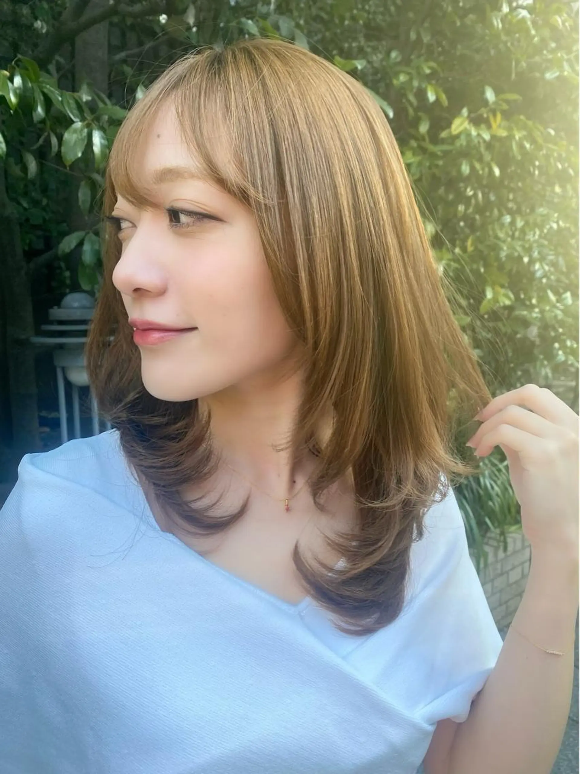 ミディアム ミディアムレイヤー レイヤーカット カット ヘッドスパ ヘアセット RITZ所属・✨似合わせカラー 阿部賢✨のヘアスタイル