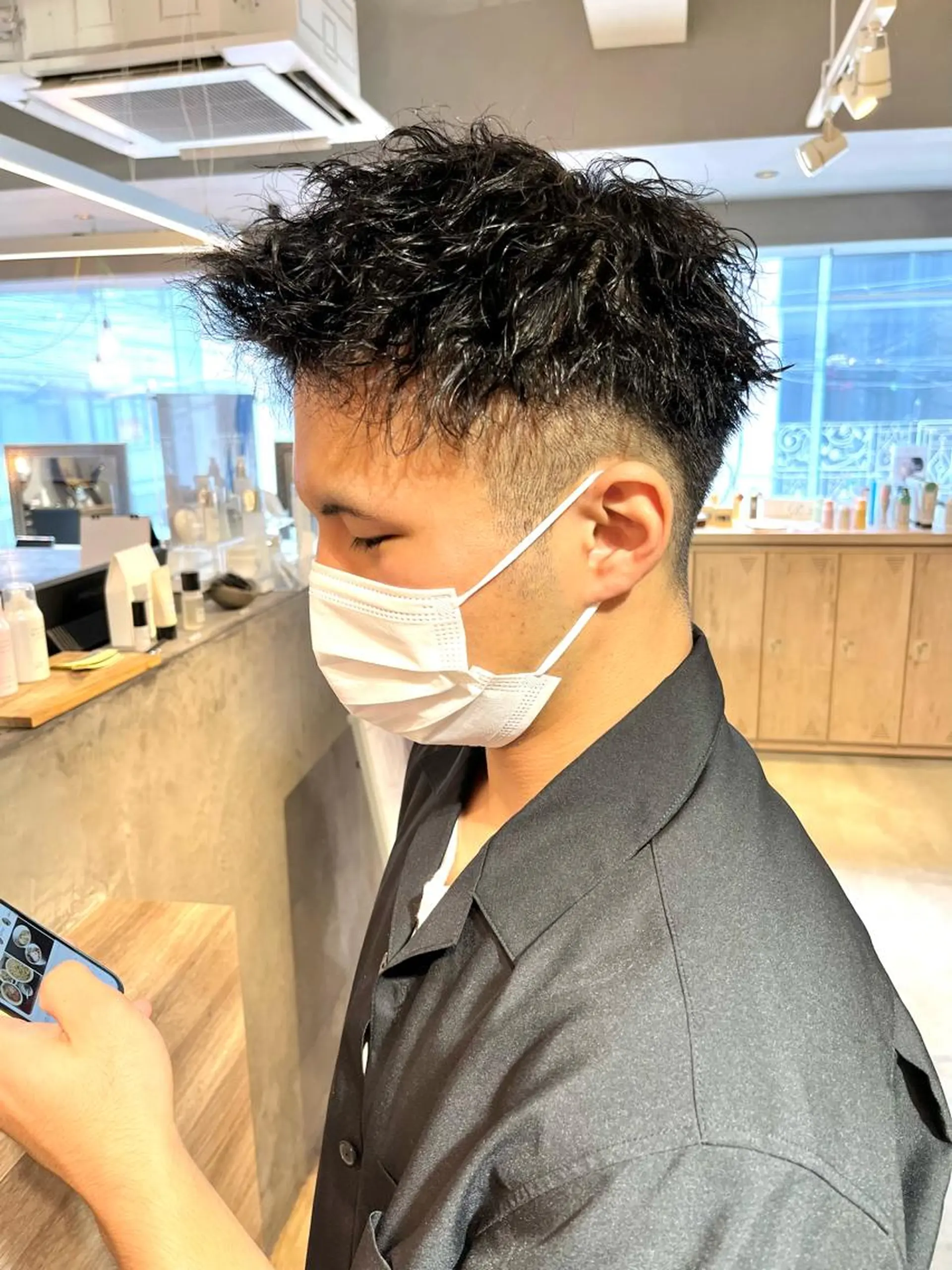 ショート パーマ メンズ カット パーマ メンズ特化美容師 熊田 鼓汰郎のヘアスタイル