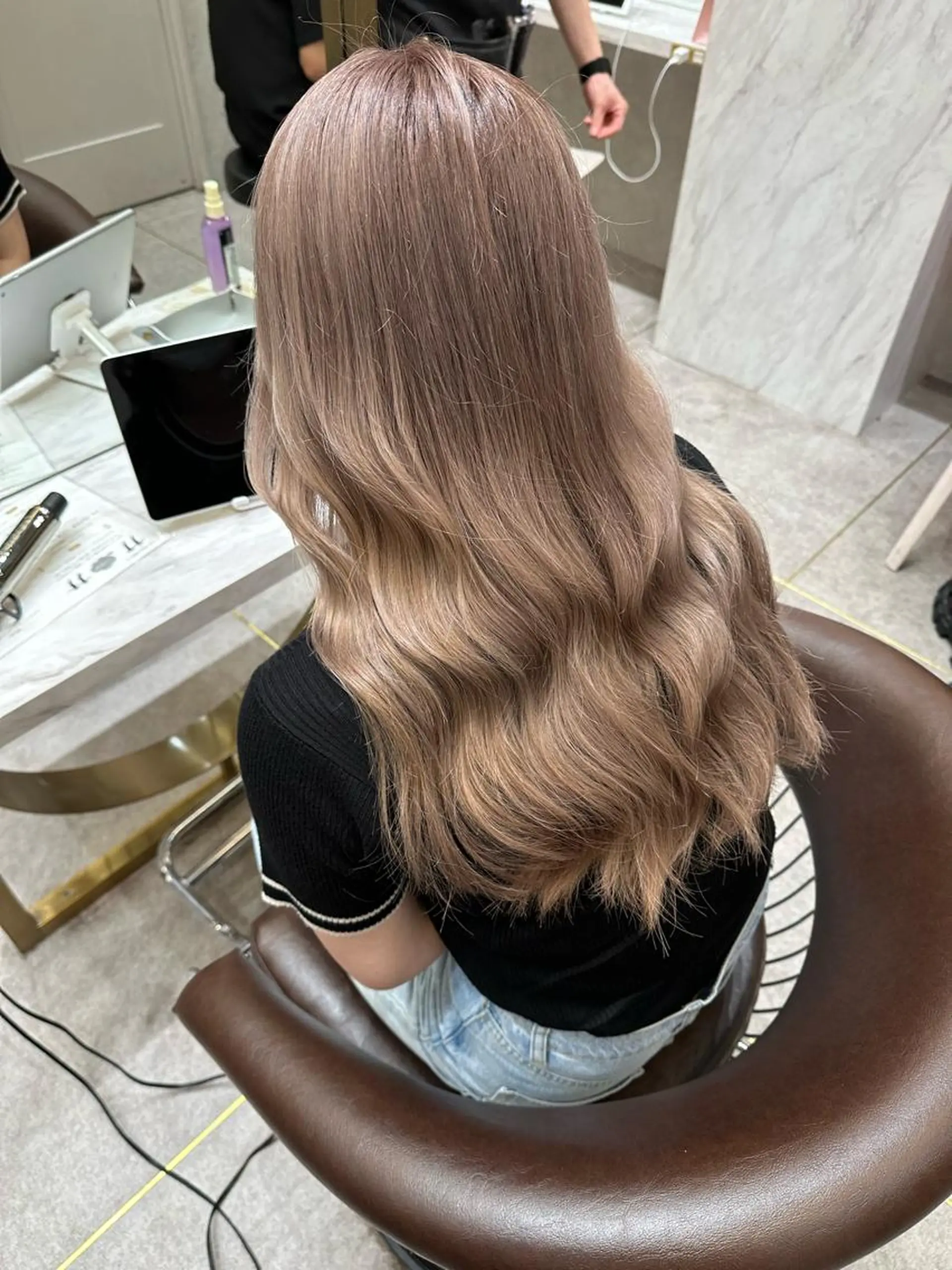 セミロング カラー ヘアアレンジ ヘアカラー トリートメント yuuto🌈 艶髪ダブルカラーのヘアスタイル