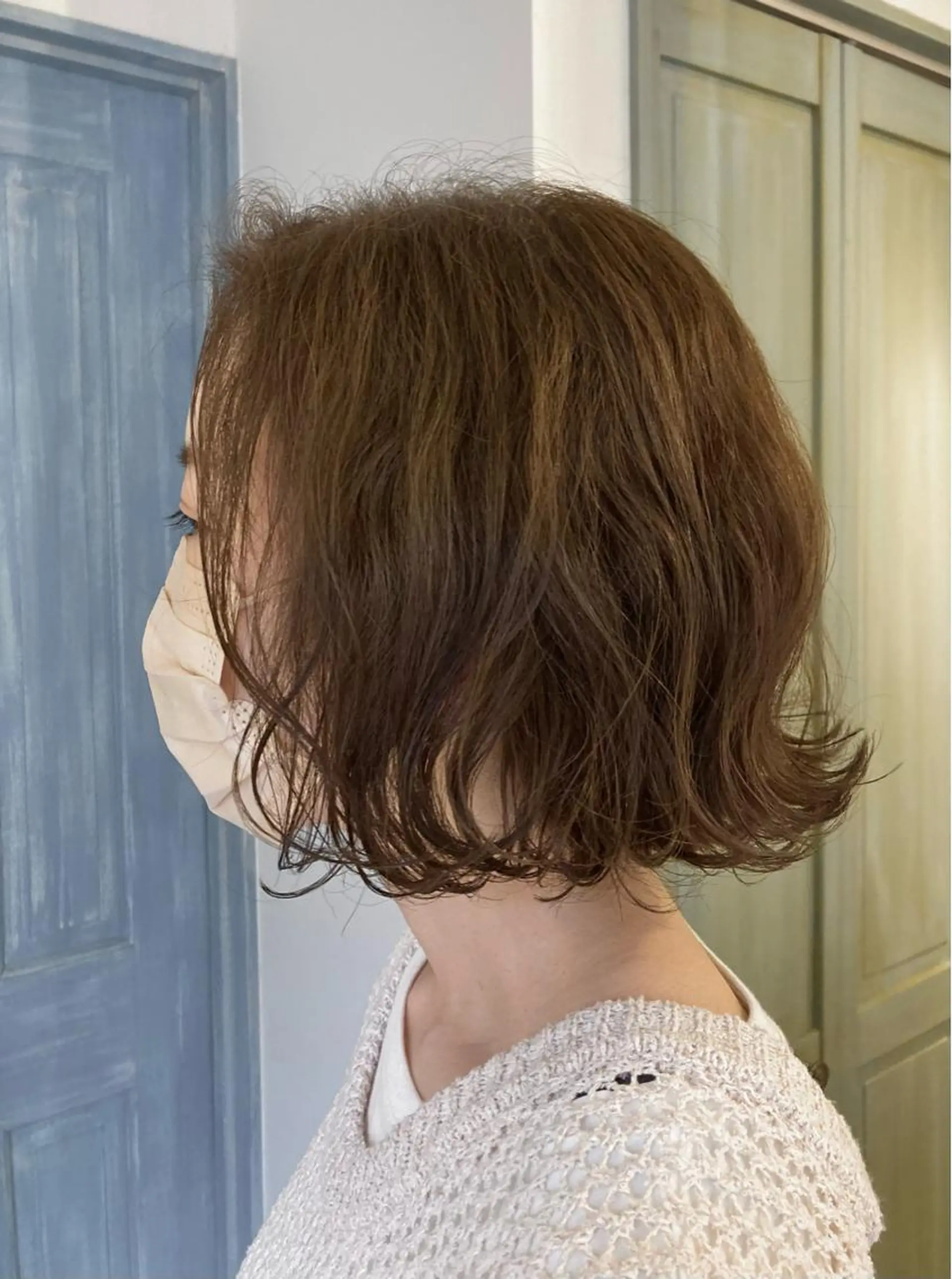 ショート ハイライト カット パーマ トリートメント よこもり あいのヘアスタイル