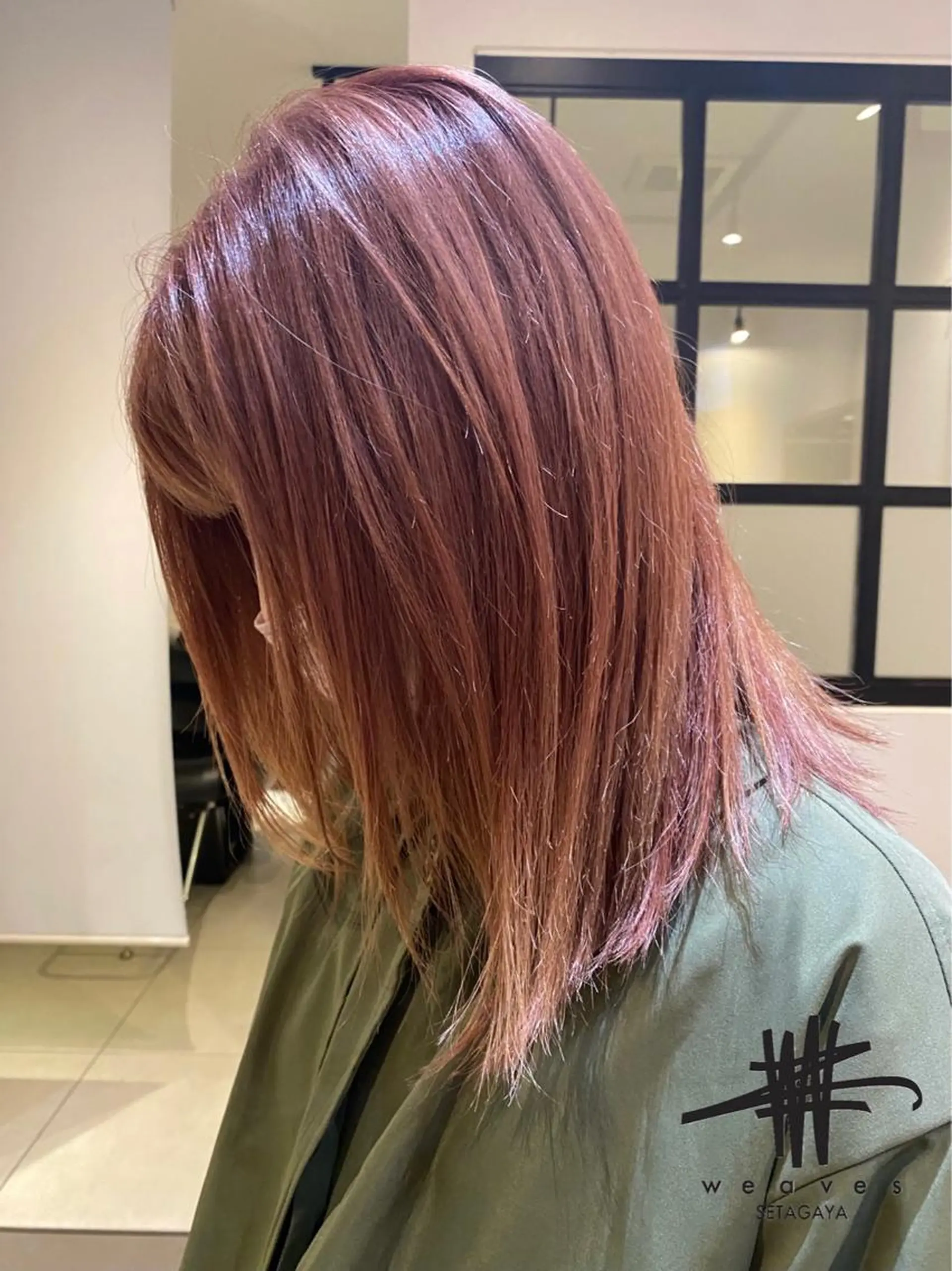 ミディアム カラー ベージュカラー カット トリートメント ヘッドスパ デザインカラー/ ブリーチ/稲若健太郎のヘアスタイル