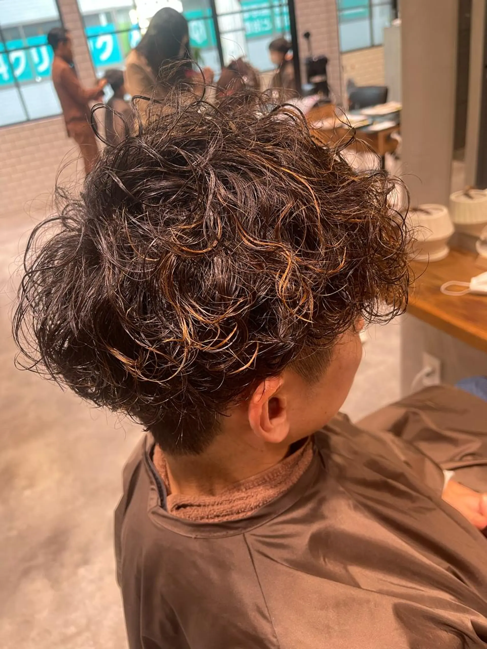 ショート パーマ メンズ メンズパーマ/ スパイラル　渡邉凌のヘアスタイル