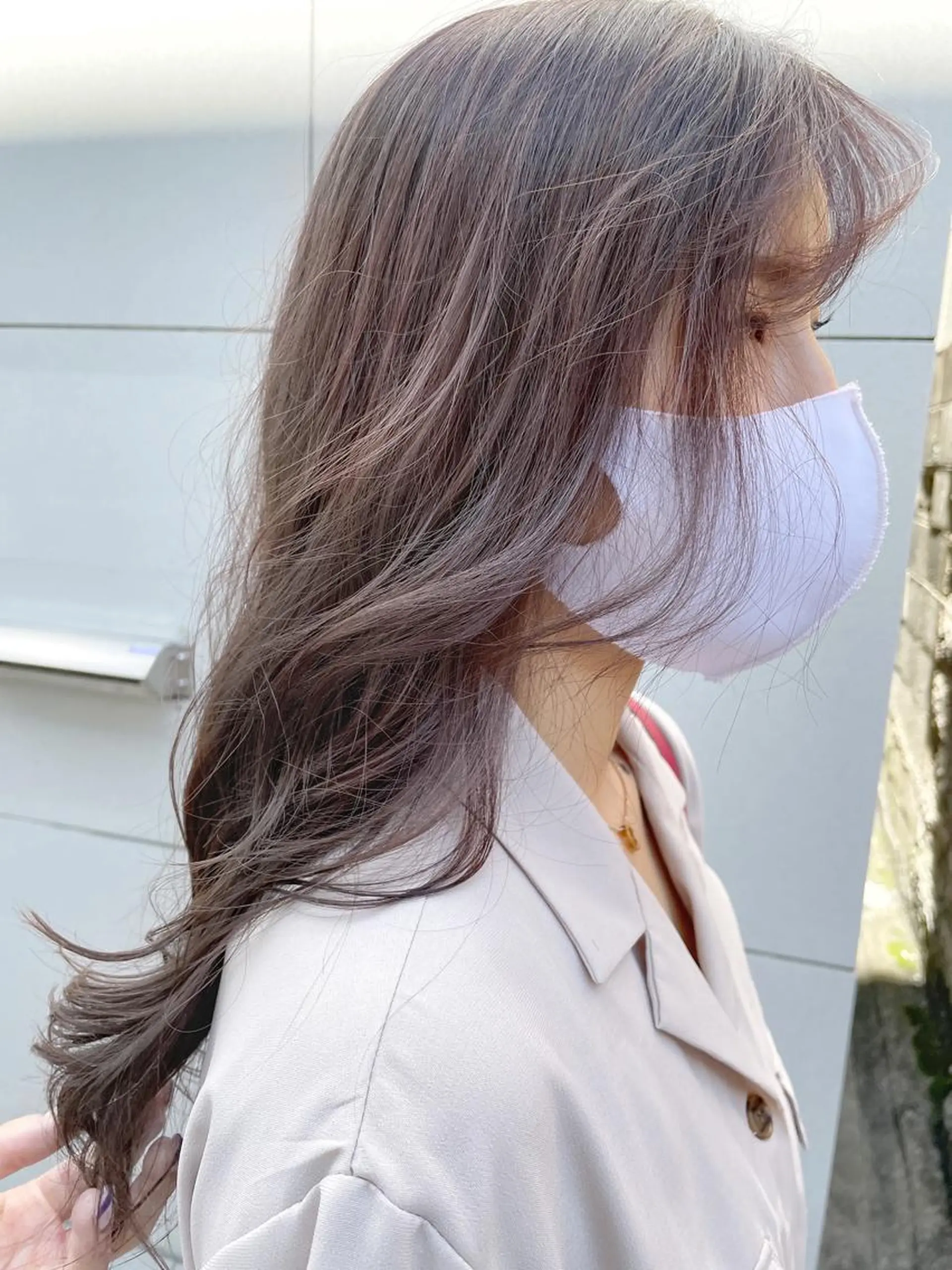 ロング カラー ブリーチ 透明感カラー ブリーチなしカラー 杉村 未来のヘアスタイル