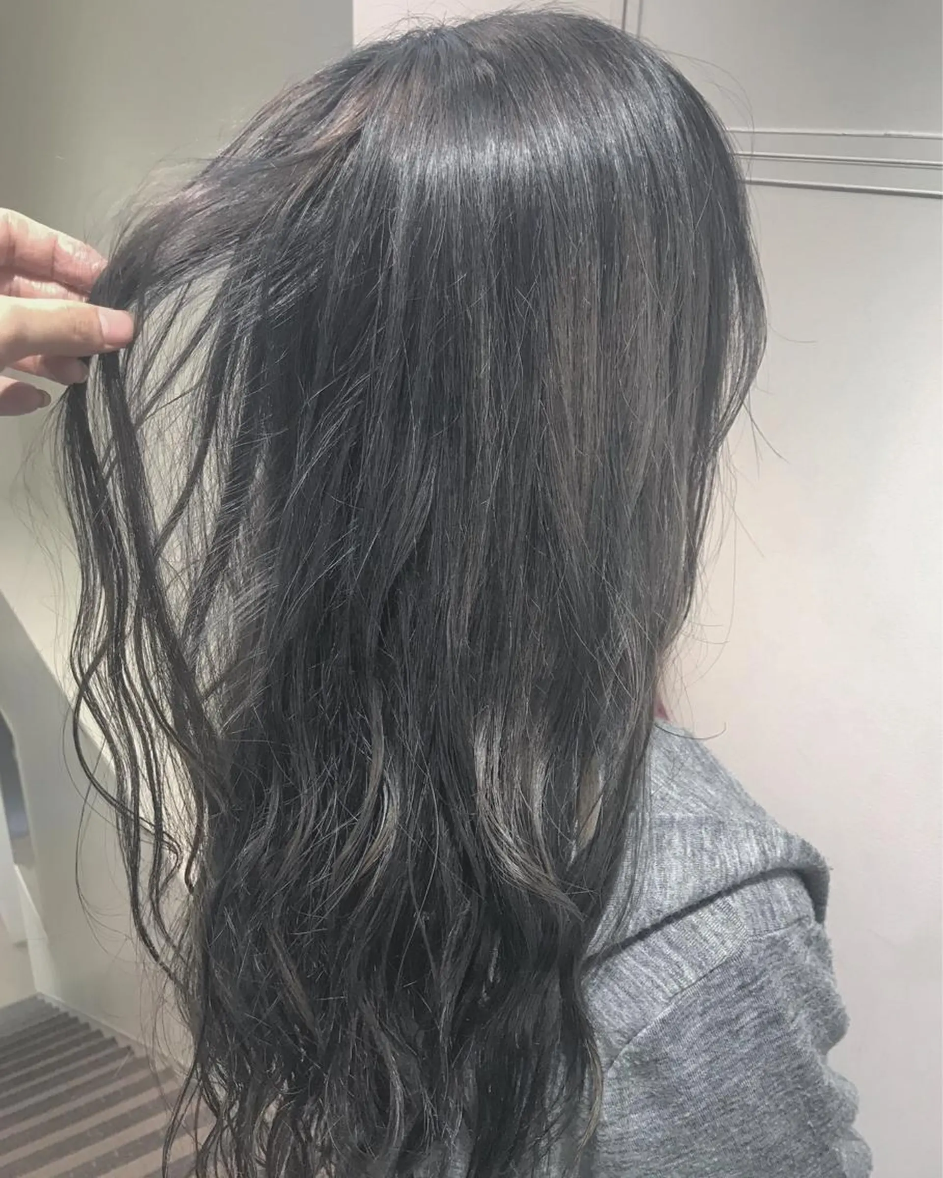 ロング カラー ダブルカラー 渋谷ブリーチカラー 韓国ヘアyuikoのヘアスタイル