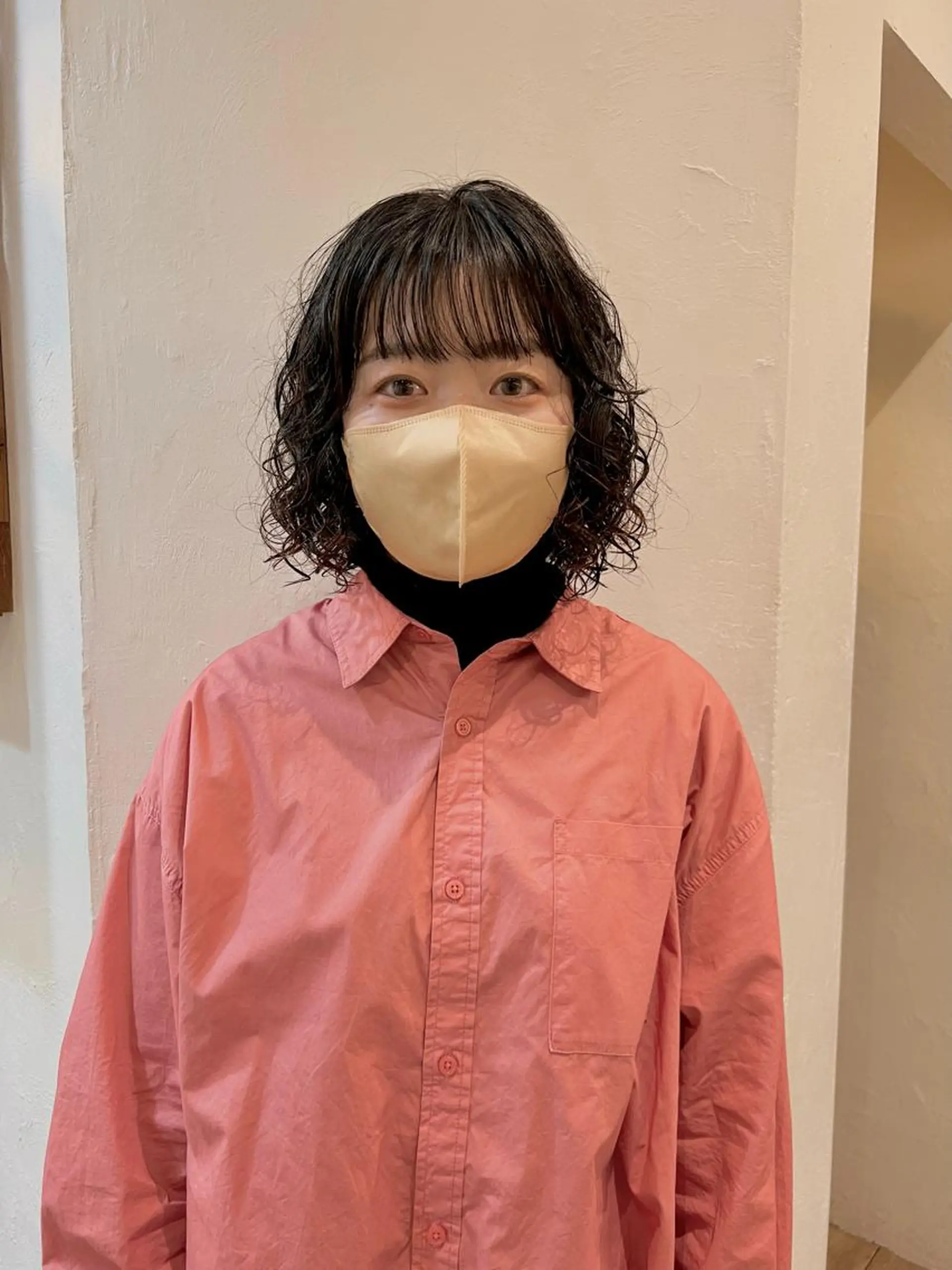 ショート パーマ ボブ カット ヘアカラー トリートメント 店長　ショート& パーマ　坂本のヘアスタイル