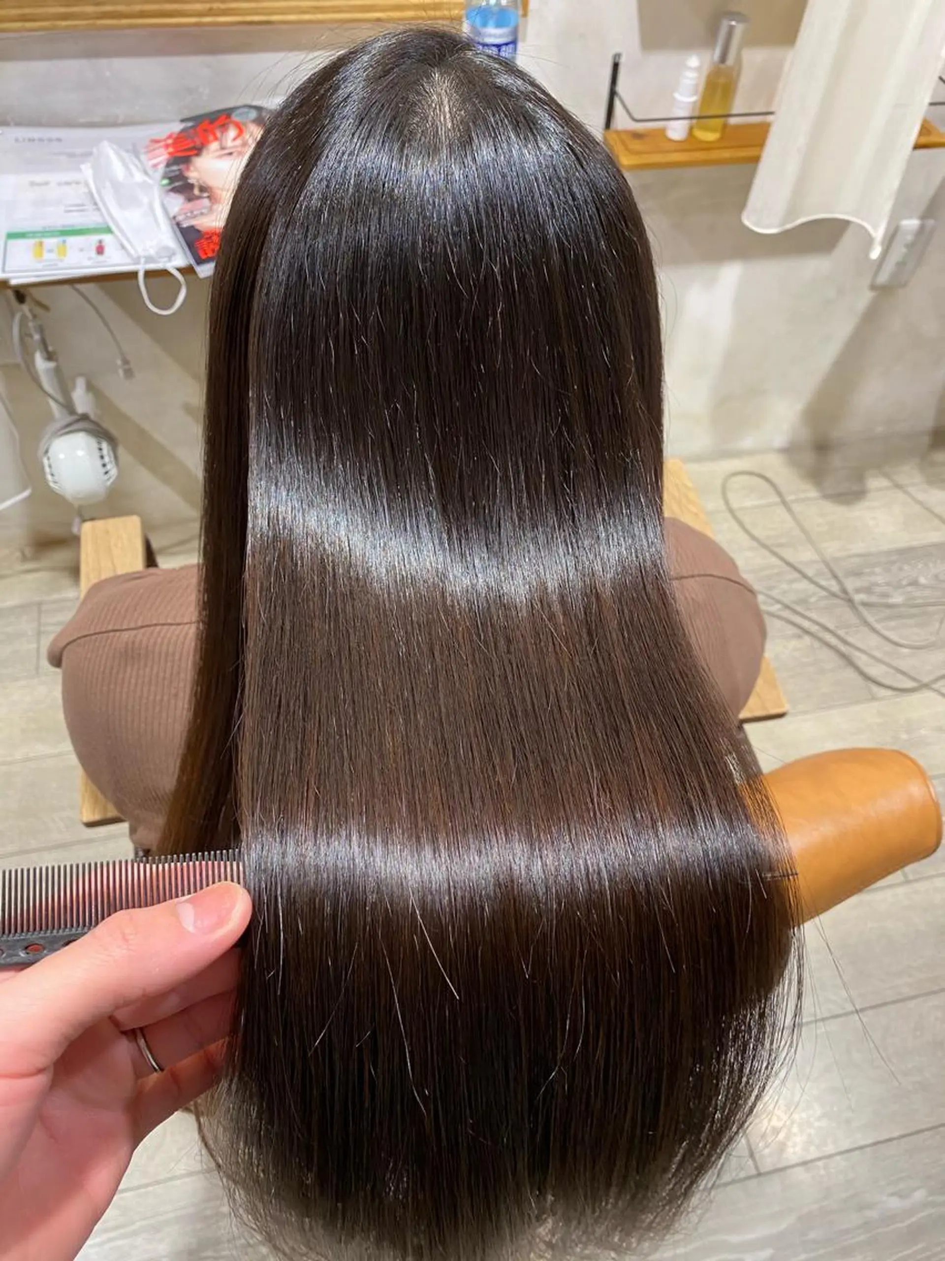 ロング カラー パーマ メンズ 縮毛矯正 安部 真輝のヘアスタイル