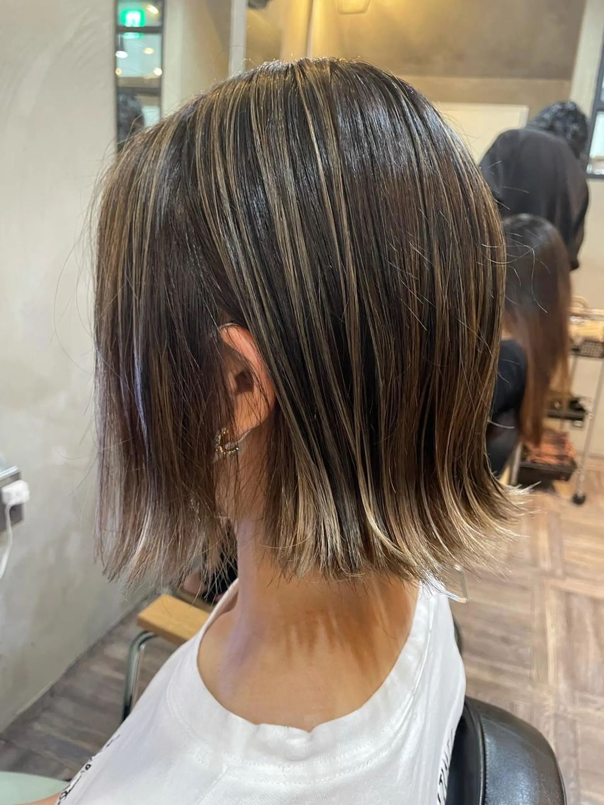 ショート カラー バレイヤージュ レイヤーカット カット ヘアカラー トリートメント La fith 店長 城谷颯人のヘアスタイル