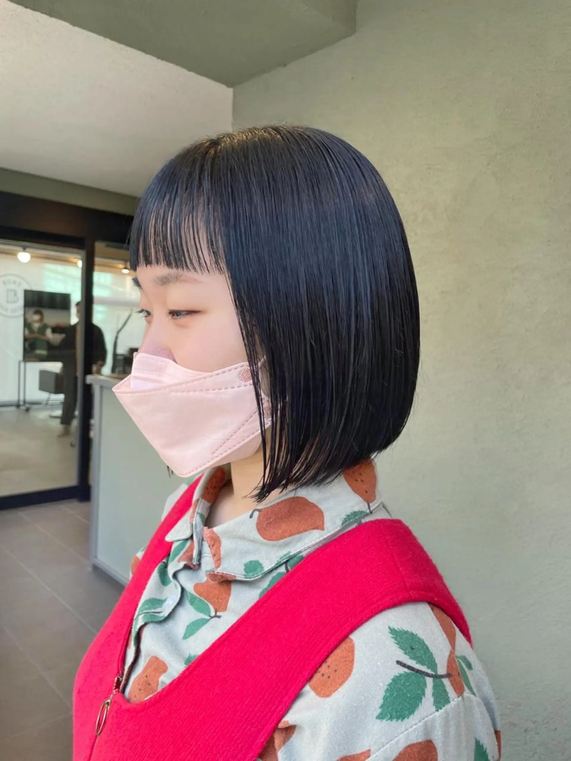 ショート カラー 切りっぱなしボブ 黒髪 ボブ カット ヘアカラー トリートメント HIROKI ” stylistのヘアスタイル
