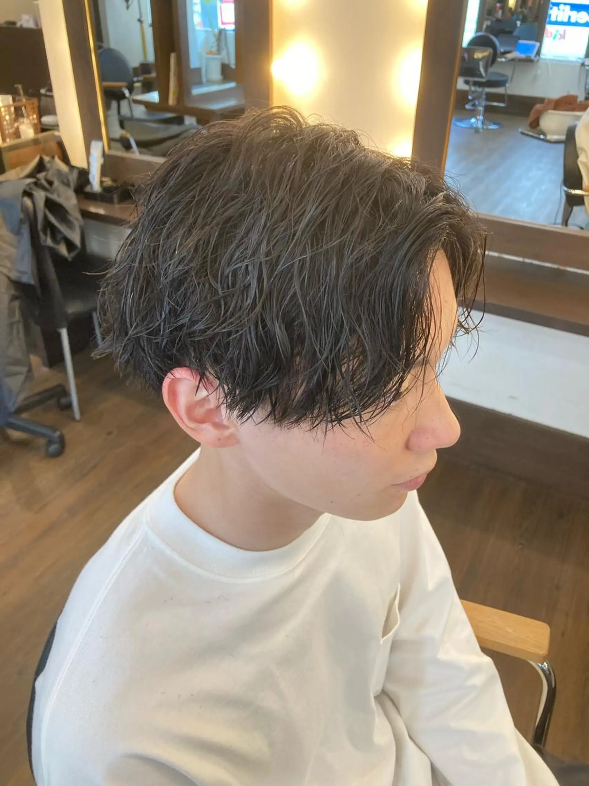パーマ メンズ カット パーマ メンズサロン アソビ元町のヘアスタイル