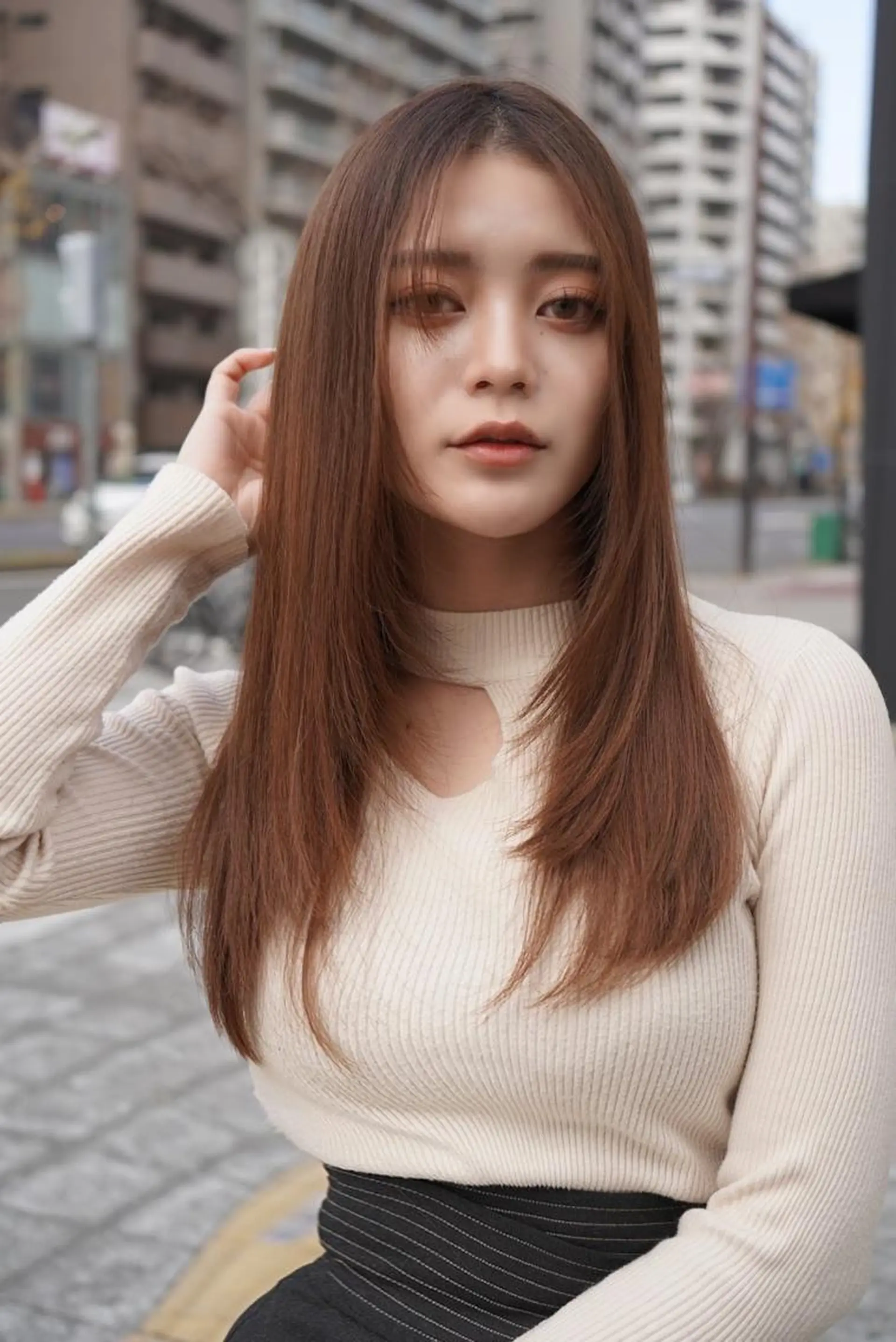 ロング カラー カット ヘアカラー ANGELICA 近鉄奈良店のヘアスタイル