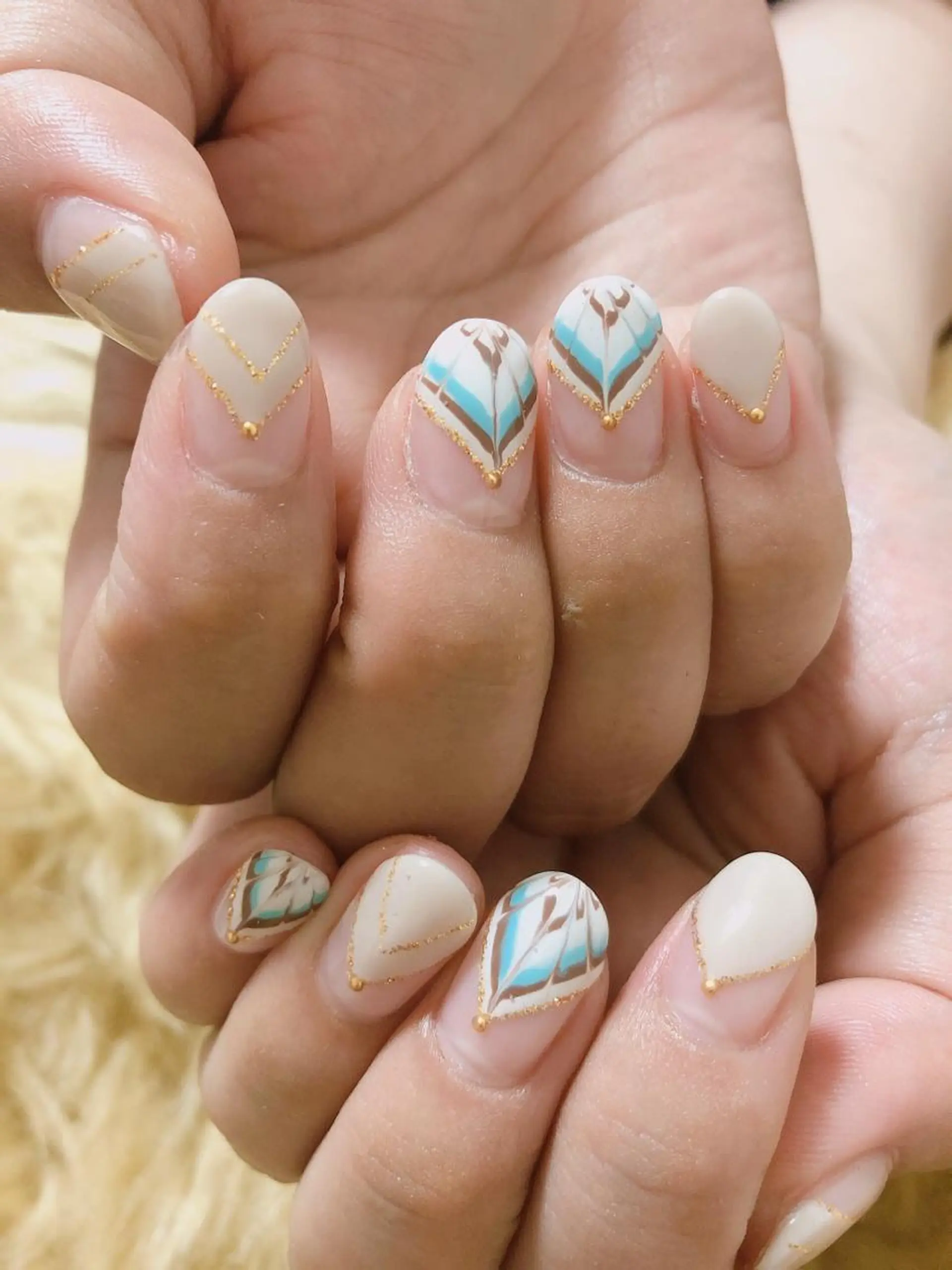 ネイル ピーコックネイル kiki nail 二子玉川のネイルデザイン