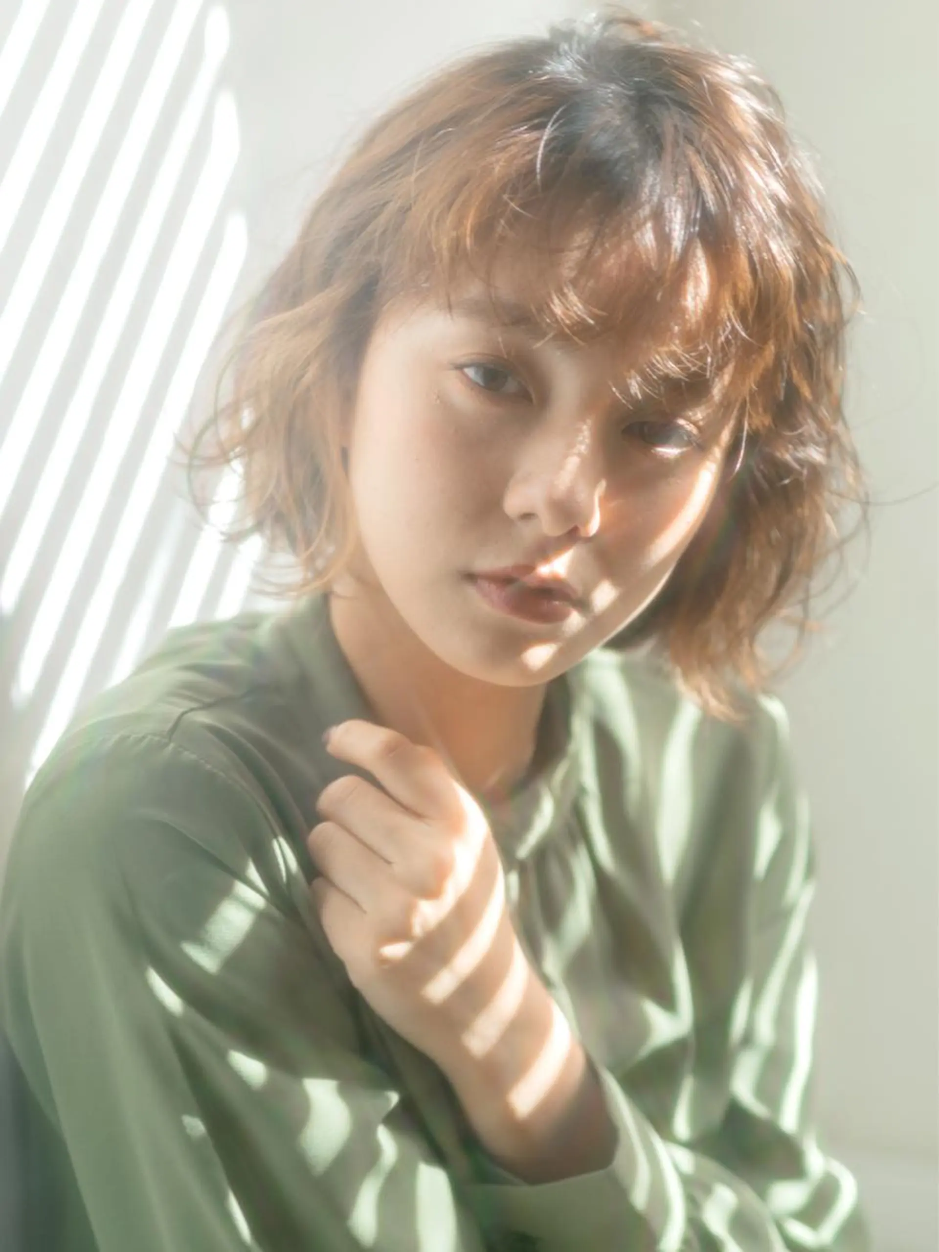 ショート カラー パーマ オレンジ ボブ 🎀ハイトーン/レイ ヤー/Reina🎀のヘアスタイル