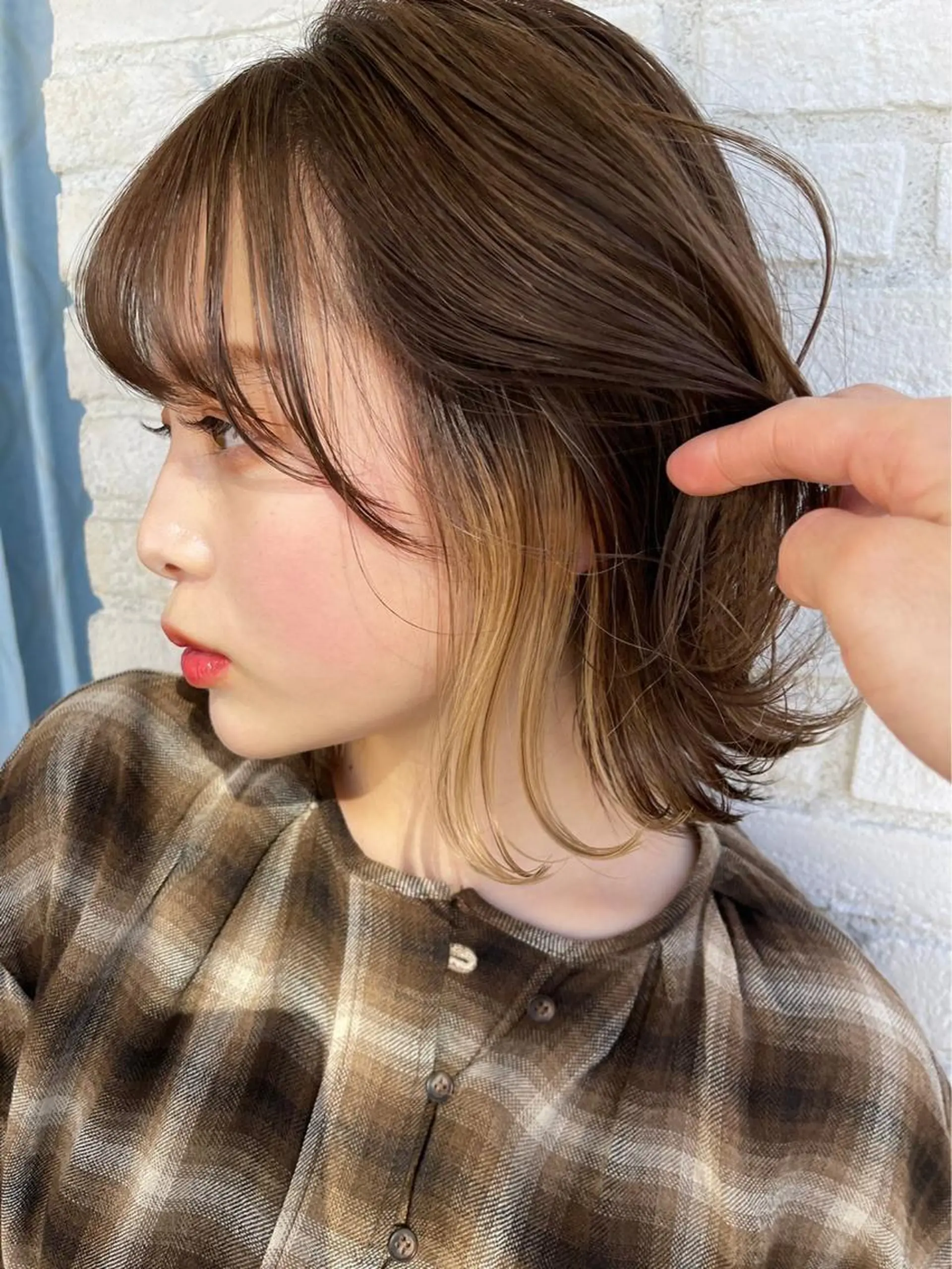 セミロング カラー 仙台Ｉ韓国レイヤー Ｉ髪質改善Ｉ伊藤拓海のヘアスタイル