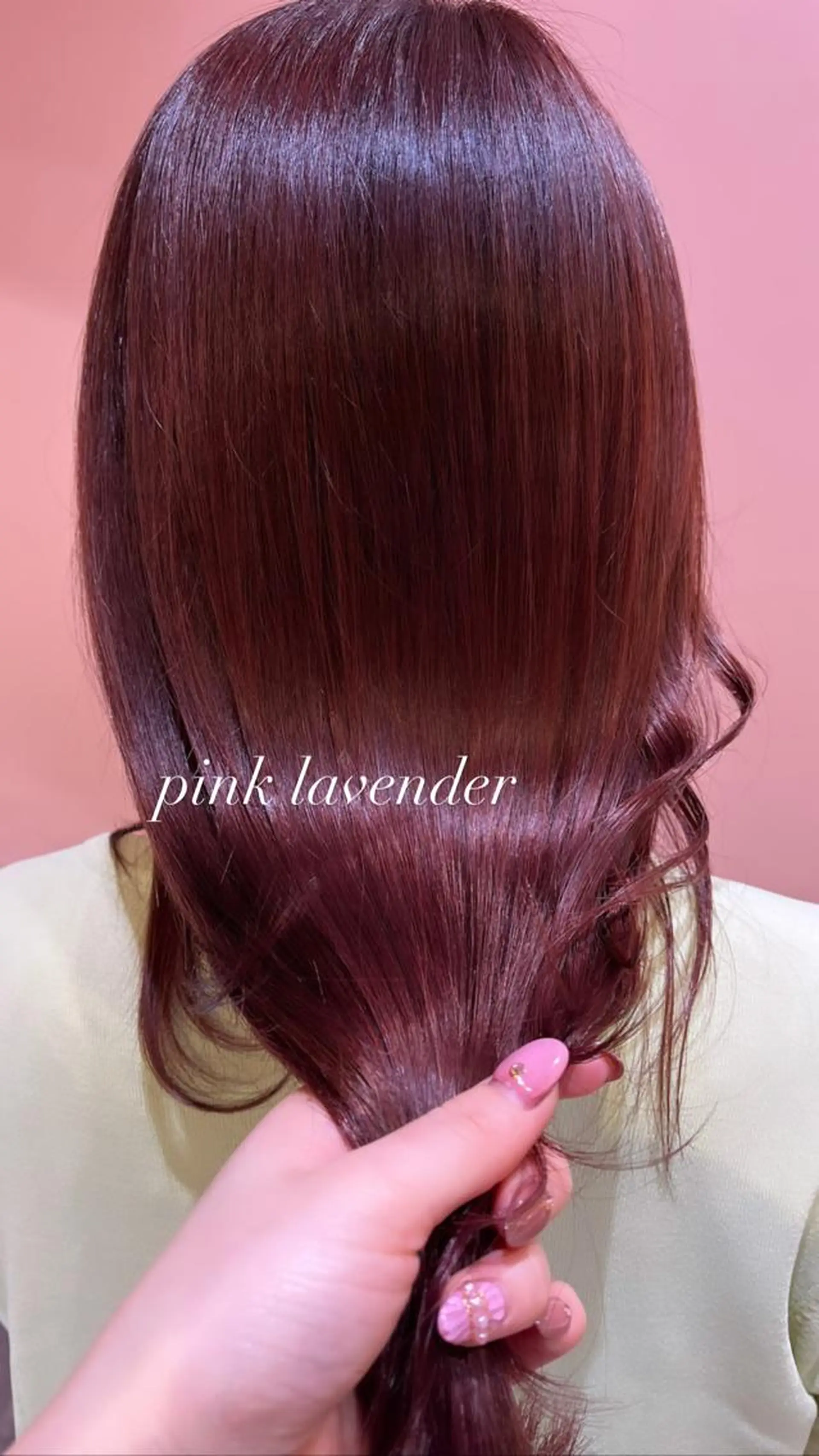 セミロング カラー ブリーチ ラベンダーカラー ピンクカラー ピンクラベンダー RIYA❤︎ Aujuaソムリエのヘアスタイル