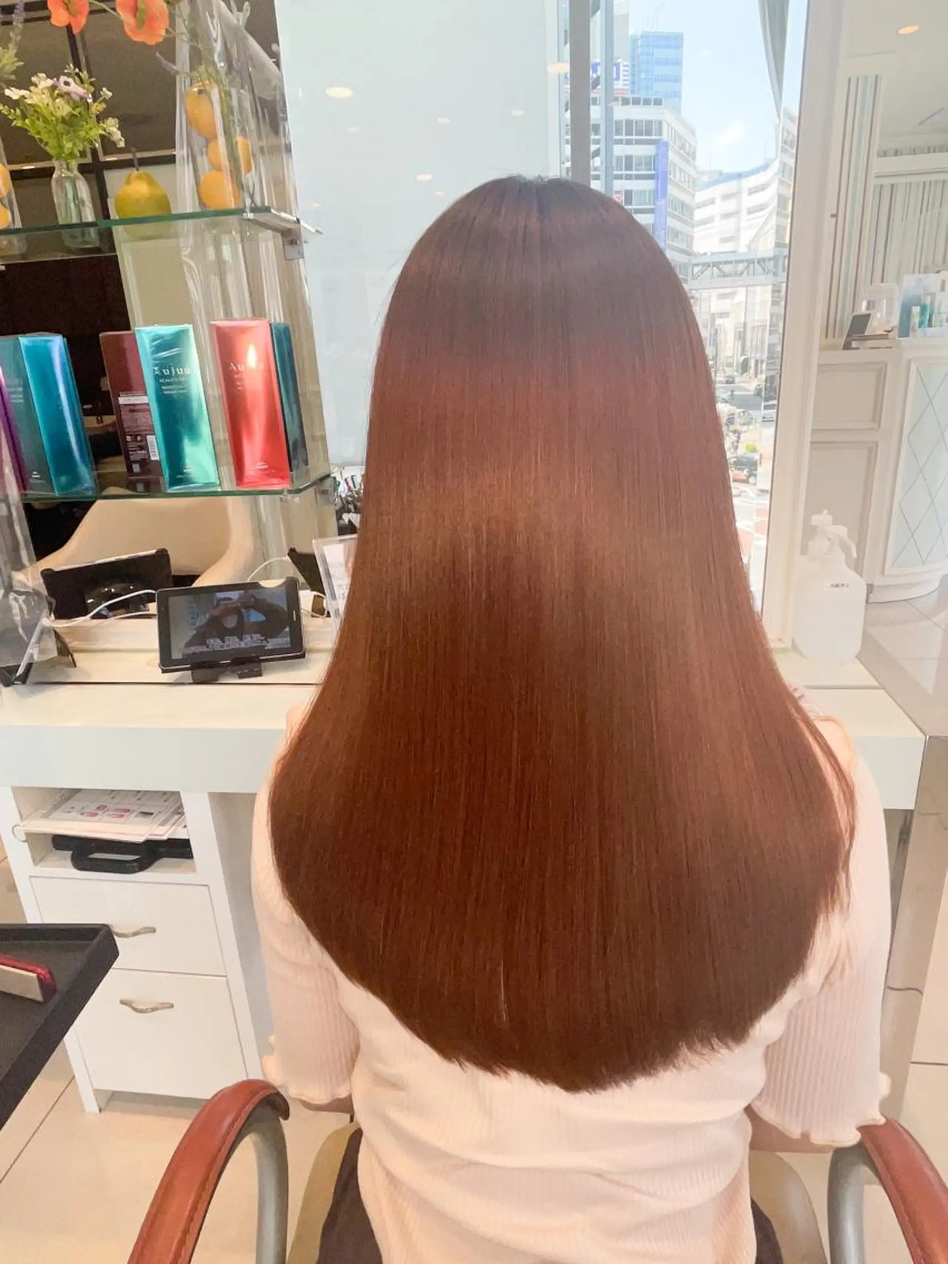 ロング カット 縮毛矯正 トリートメント 💝オトナ可愛い 💝徳井はやとのヘアスタイル
