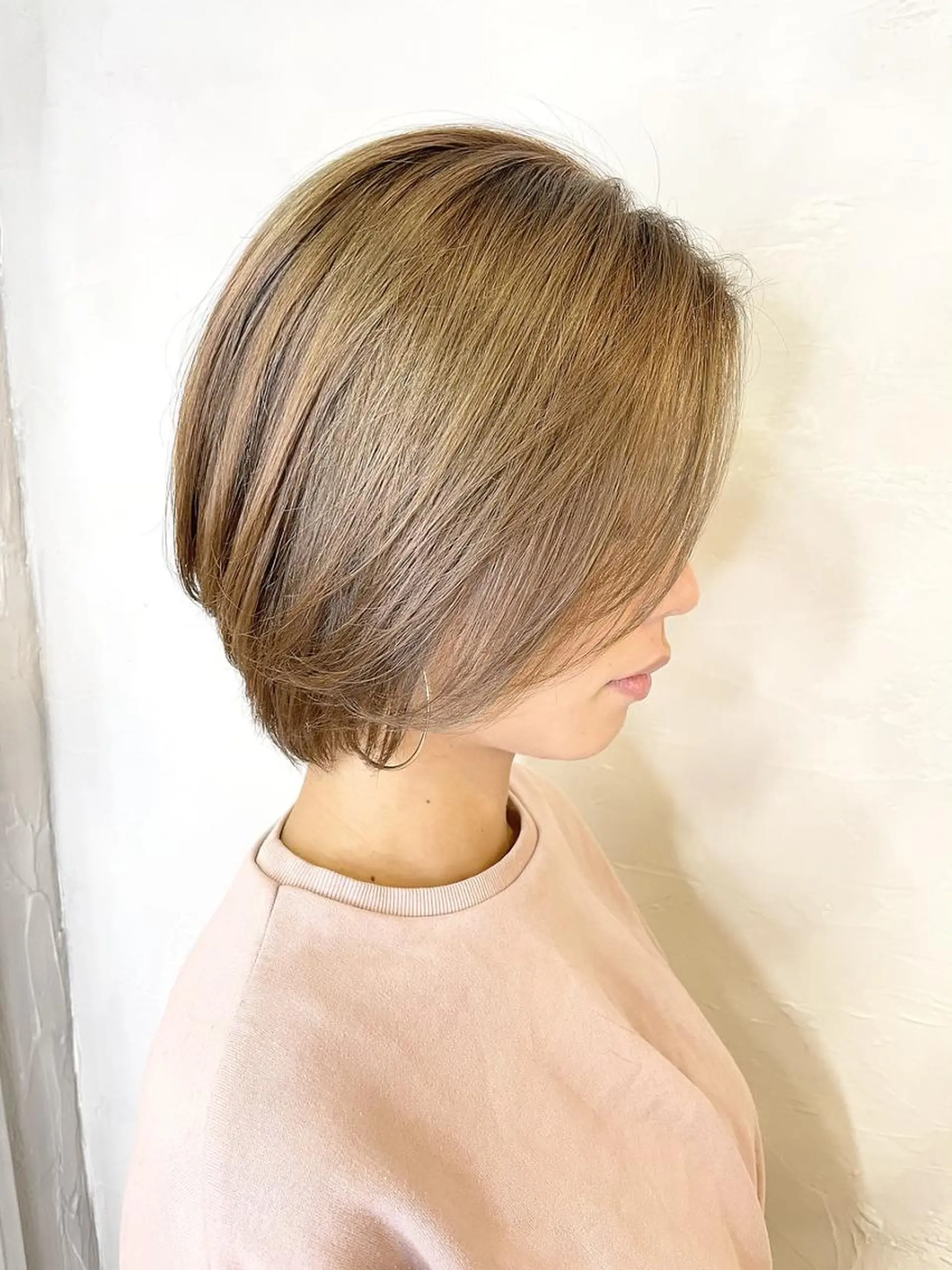 ショート カラー 丸みショート ショートヘア 小顔カット ANGELICA LABO 梅田店のヘアスタイル