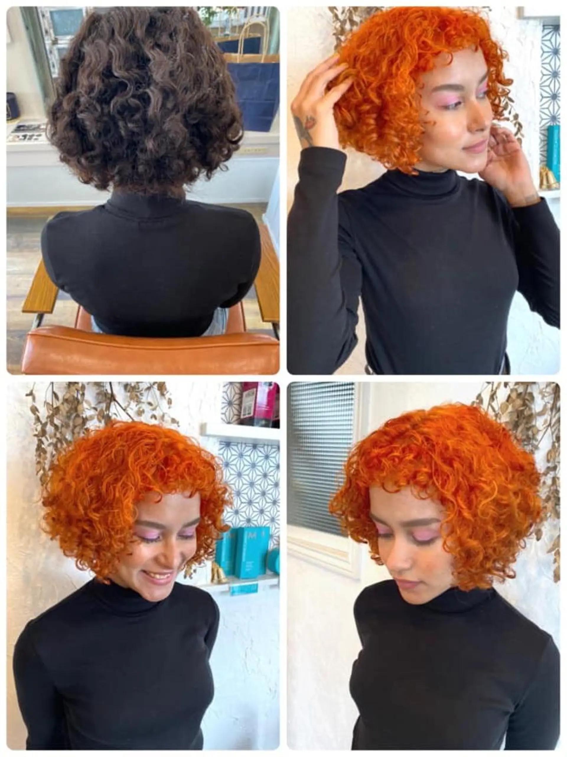 ショート カラー パーマ ヘアアレンジ メンズ マツエク・マツパ オレンジ カラーマツエク 美容室 ソンリエのヘアスタイル