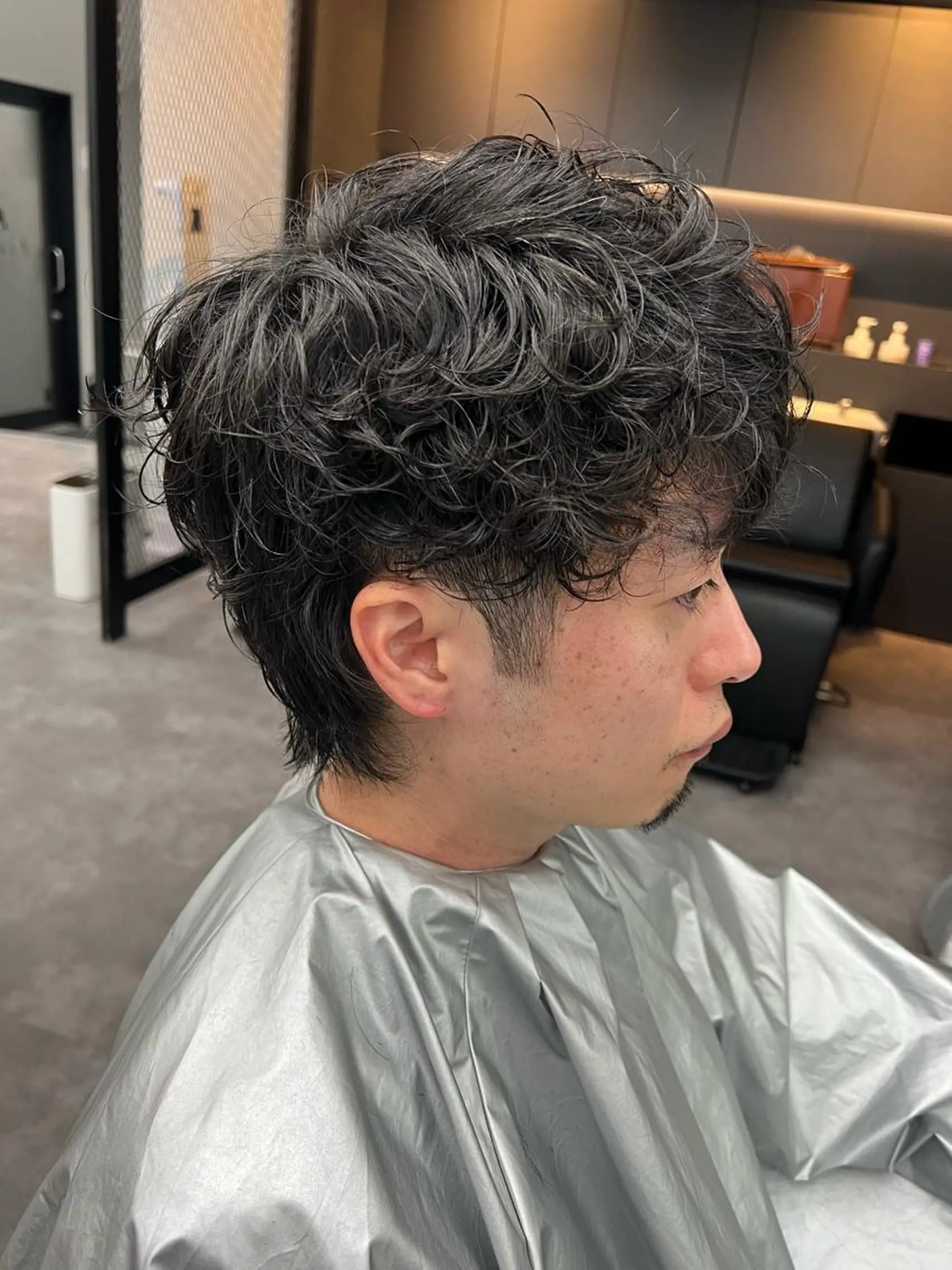 ショート パーマ メンズ メンズパーマ スパイラルパーマ 【曲がる縮毛矯正】 モデル募集🙋カツヤのヘアスタイル