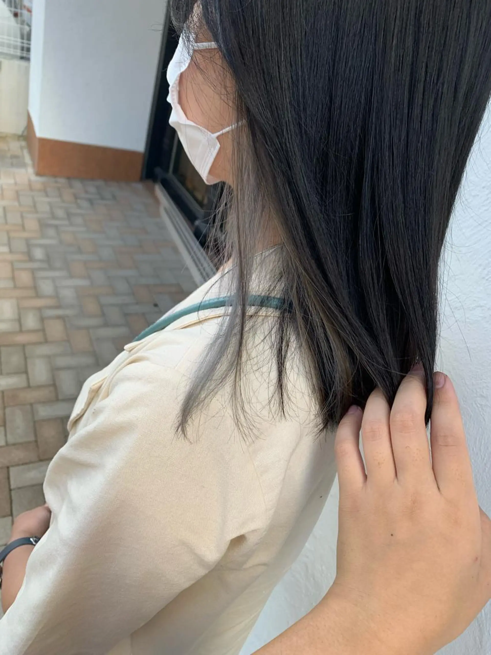 ミディアム カラー カット ヘアカラー トリートメント 上田 紗也のヘアスタイル