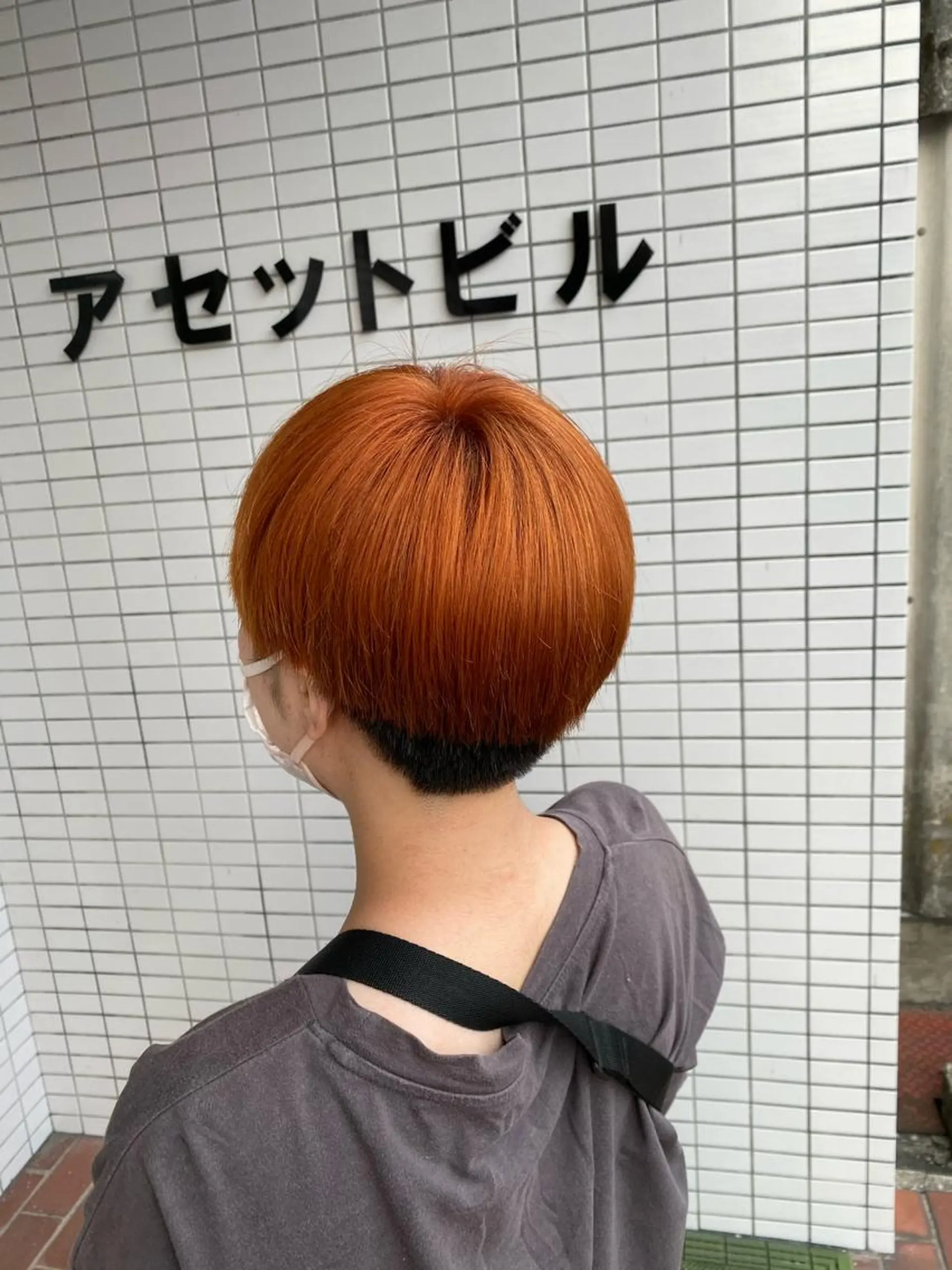 ショート カラー オレンジ ショートヘア ヘアカラー トリートメント KAITOH ATSUSHIのヘアスタイル