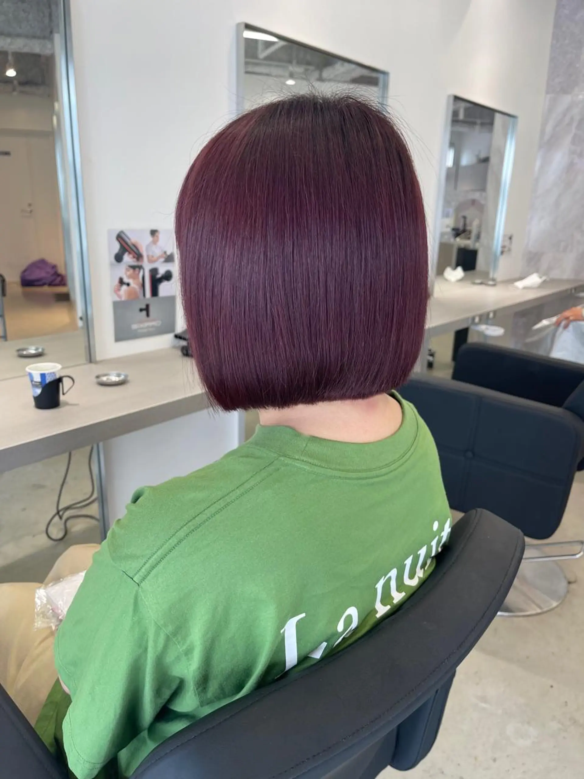 ショート カラー ブリーチ ピンクカラー 店長　MANAMI ／ブリーチ／骨格ボブのヘアスタイル