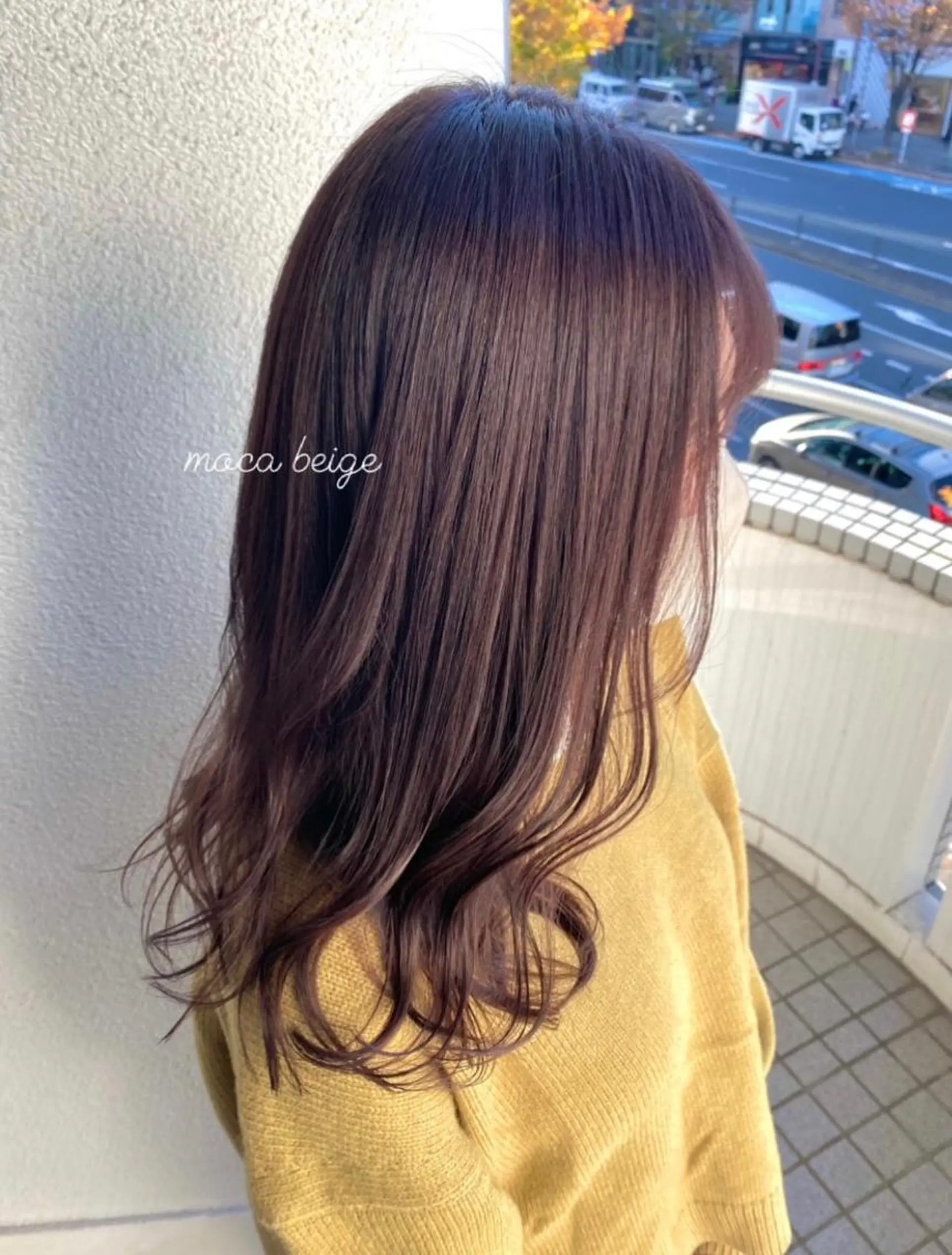 ロング カラー ベージュカラー 透明感カラー モカベージュ パープルカラー カット ヘアカラー トリートメント 博多美容室♡ 髪質改善/艶カラーのヘアスタイル