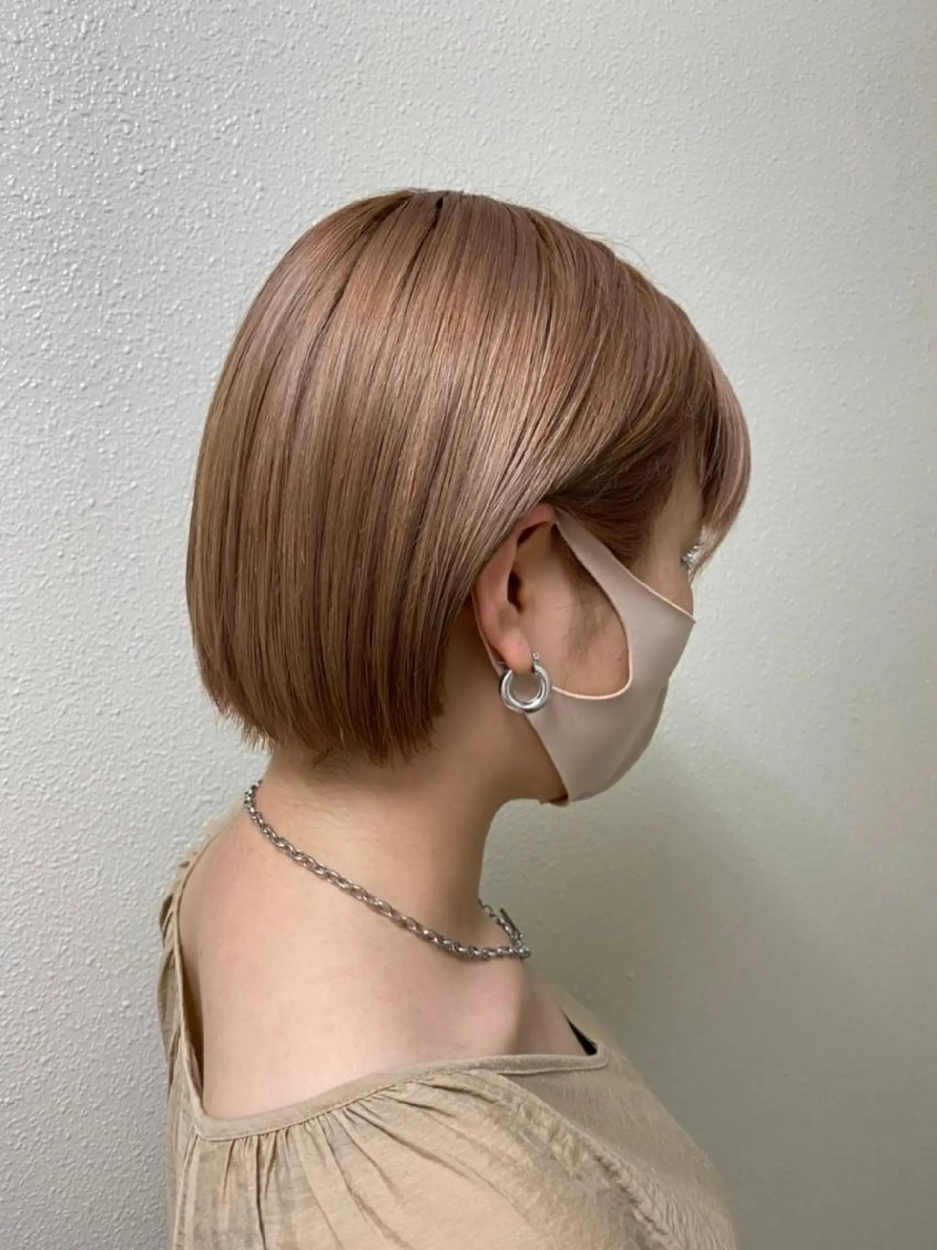 ショート カラー ヘアアレンジ キッズ アディクシーカラー バレイヤージュ ミストバング ベージュカラー 黒髪 カラー特化サロン梅田 Eir茶屋町/山下のヘアスタイル