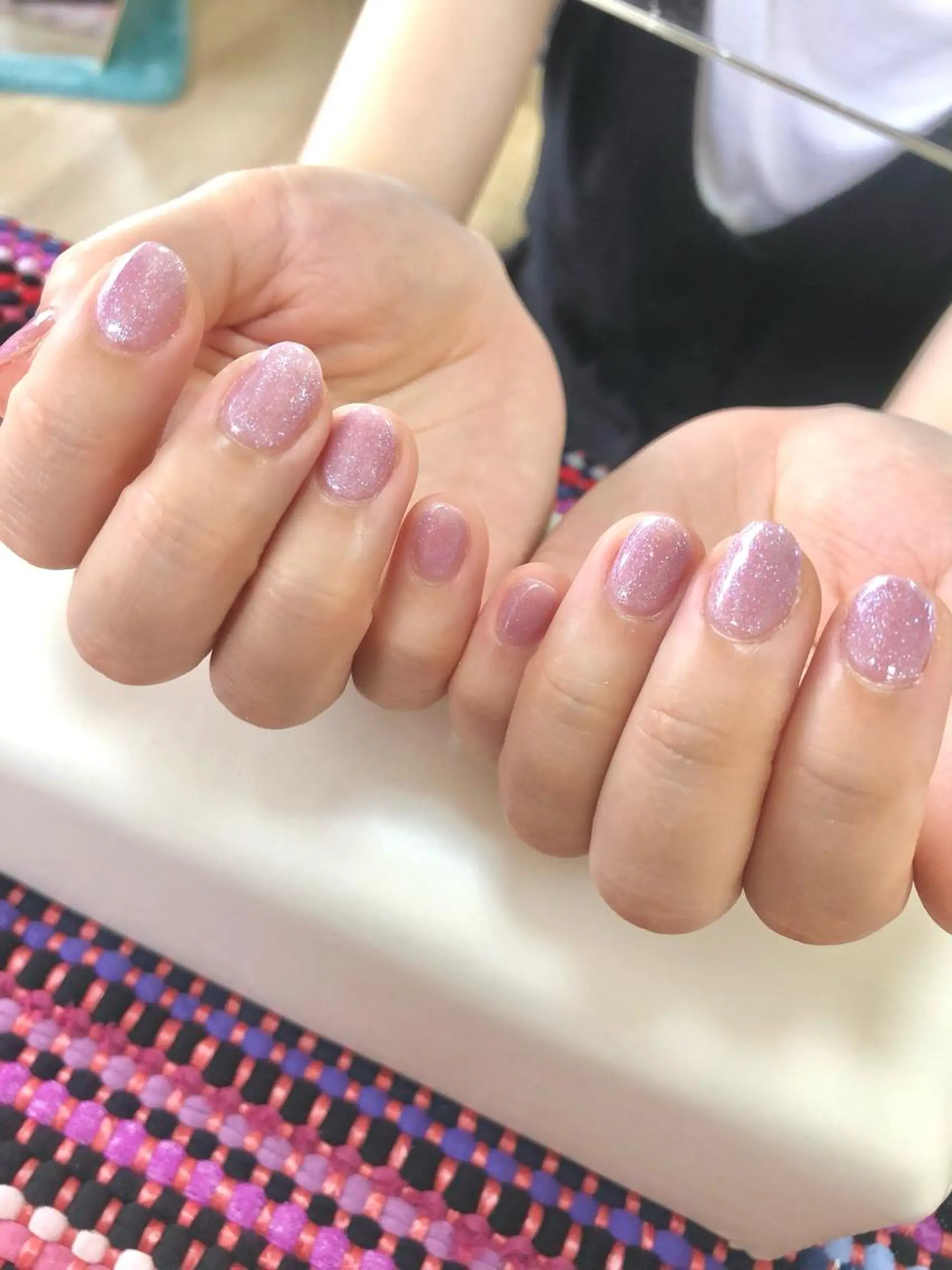 ネイル ラメ(グリッター) ピンク meeho所属・salon *meehoのネイルデザイン