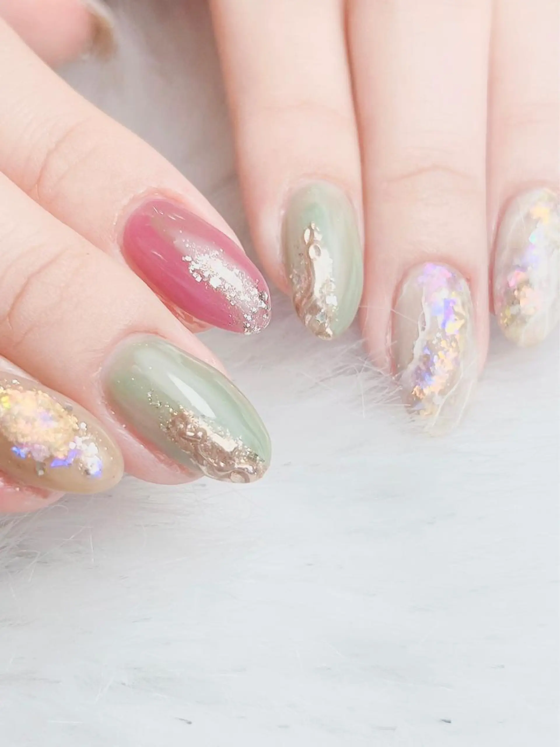 ネイル フットネイル ジェルネイル 持ち込み ニュアンスネイル パラジェル NailSalon  I-Crystal所属・中村 郁美のネイルデザイン