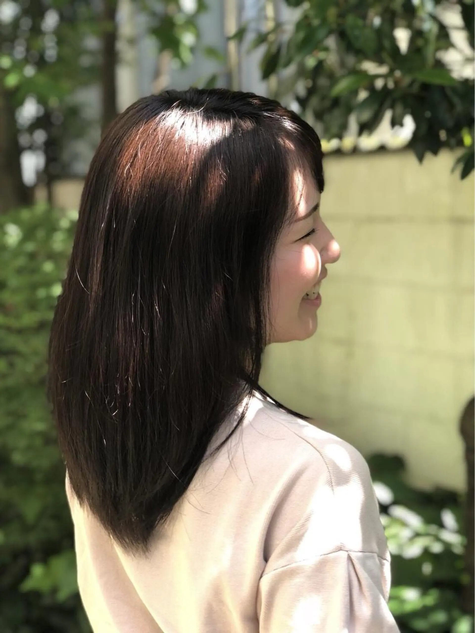 ミディアム たなか ちあきのヘアスタイル