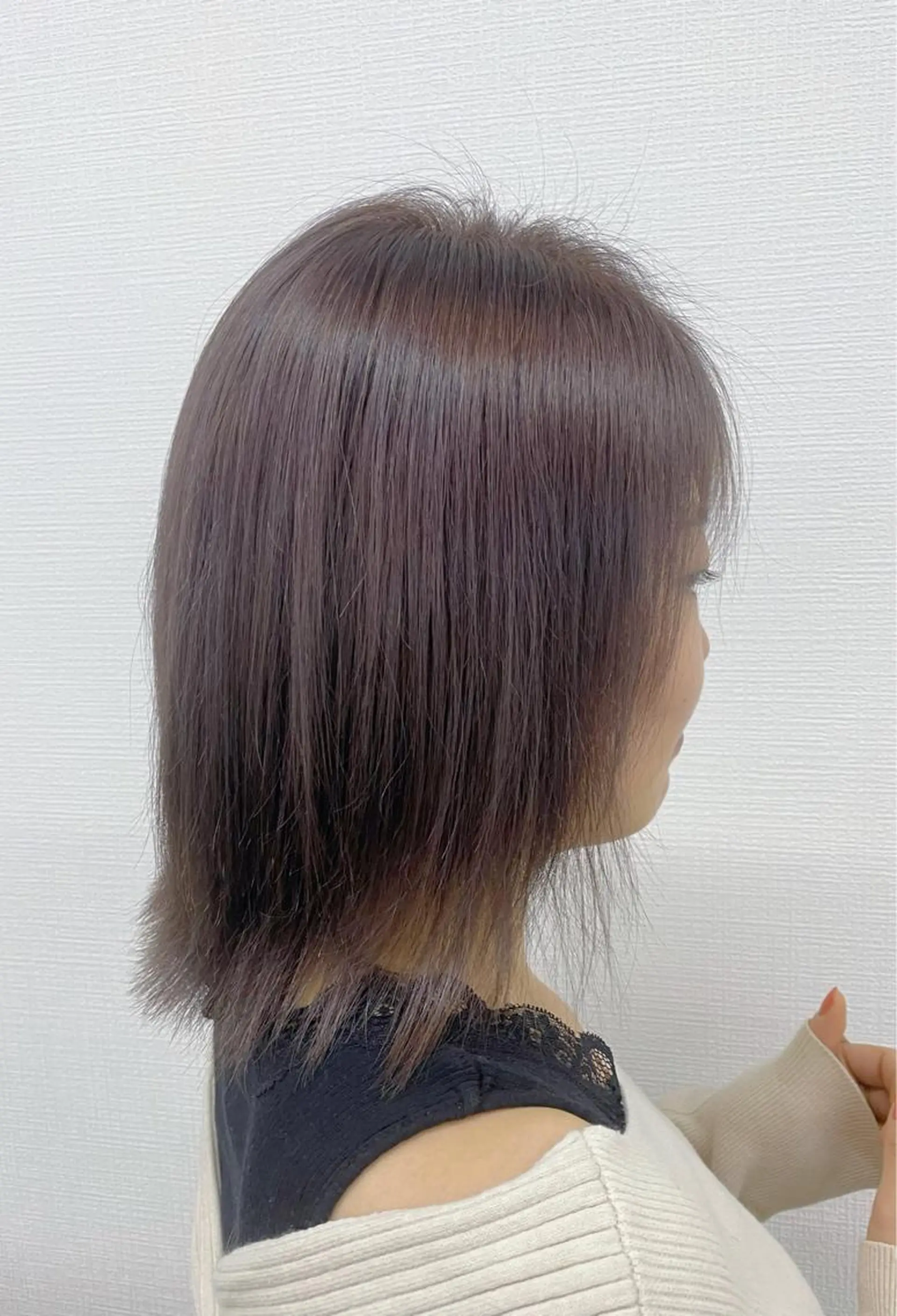 ミディアム カラー アッシュ ラベンダーカラー ラベンダーアッシュ 透明感カラー 縮毛矯正/ジャックのヘアスタイル