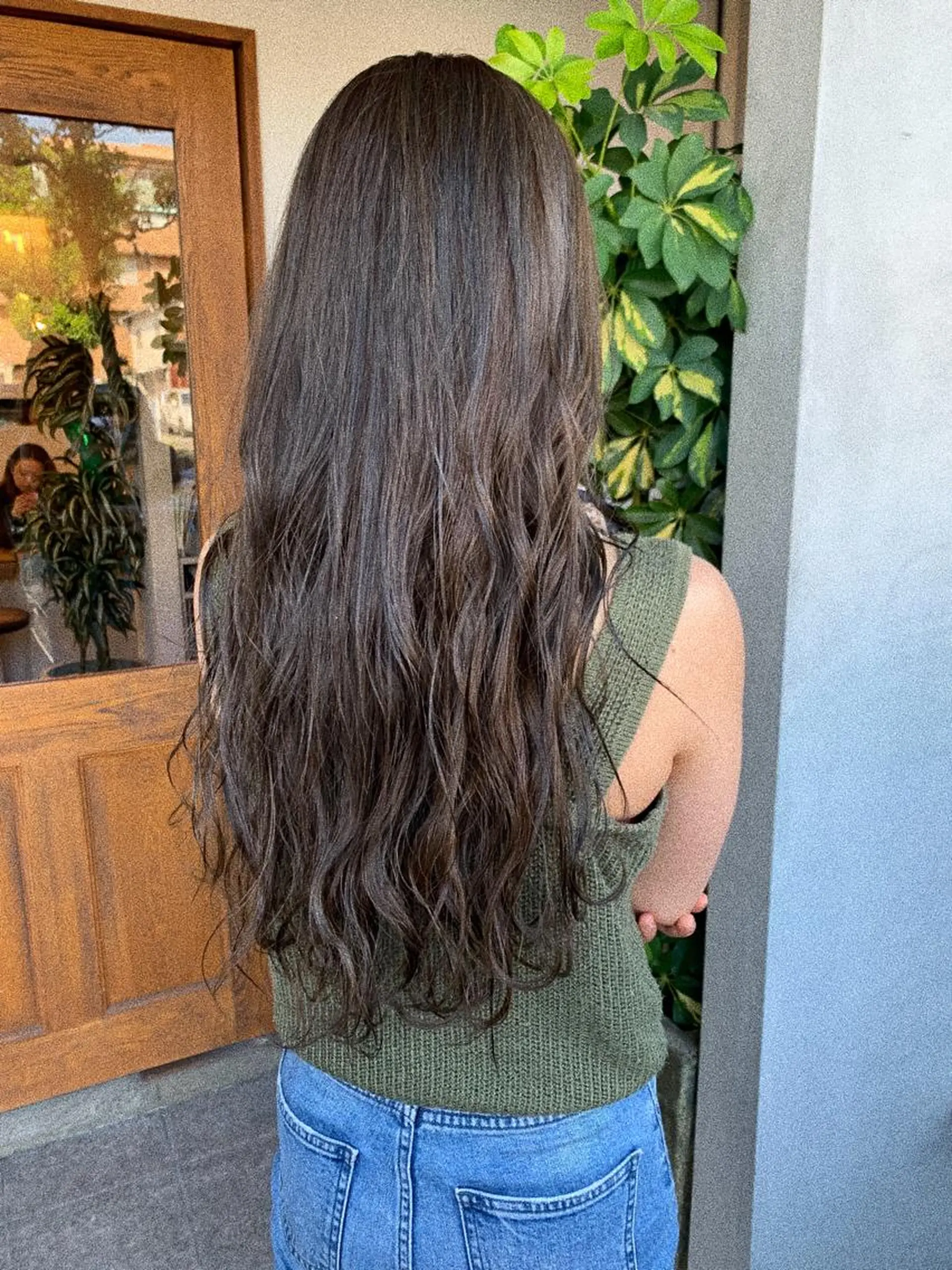 ロング カラー アッシュ アッシュグレー ヘアカラー 船津 佳奈美のヘアスタイル