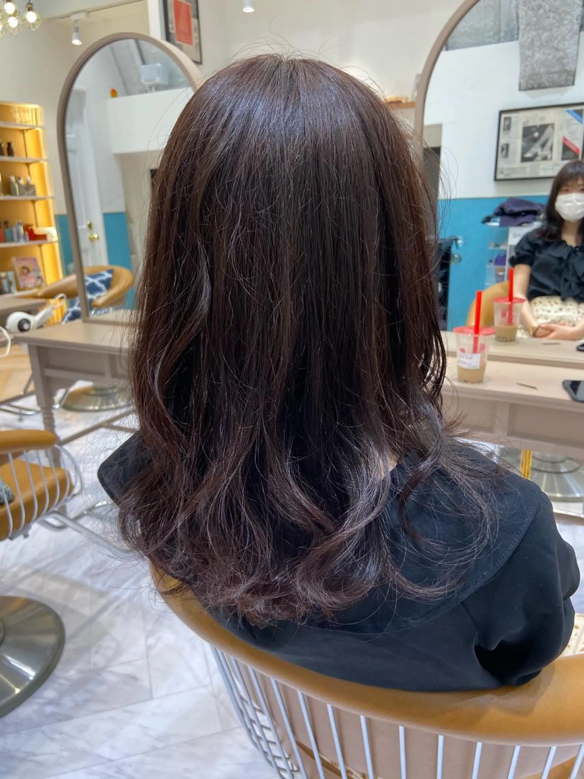 セミロング カラー 🫧透明感カラー /縮毛☘️豊嶋龍佑のヘアスタイル