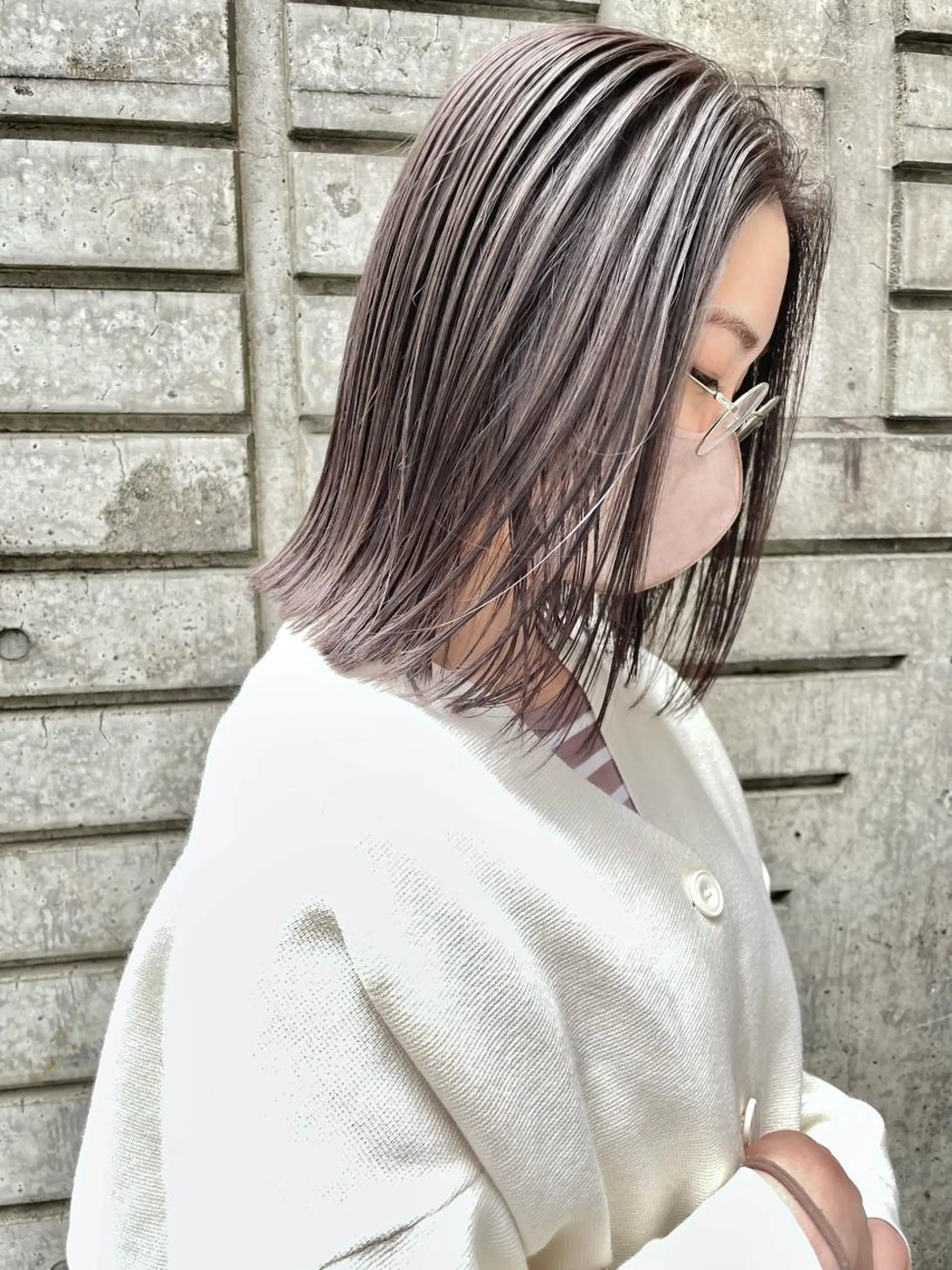 ミディアム カラー 👩🏻ボブ/ 髪質改善ダブルカラーのヘアスタイル