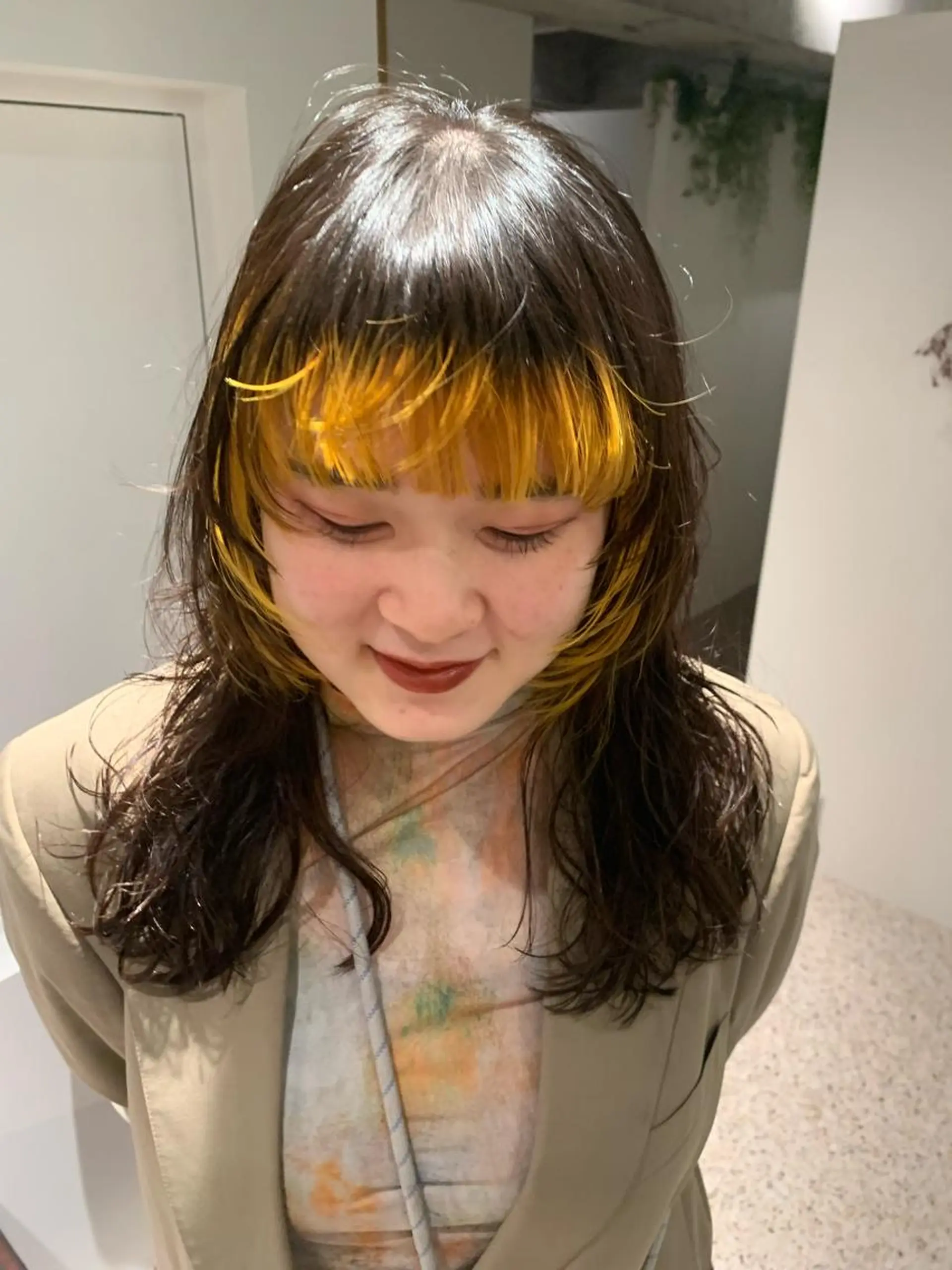 ミディアム カラー インナーカラー ヘアカラー TONUKOA RUA下北沢店【トヌコア ルア】所属・丸山璃子 /パーマ/レイヤーのヘアスタイル