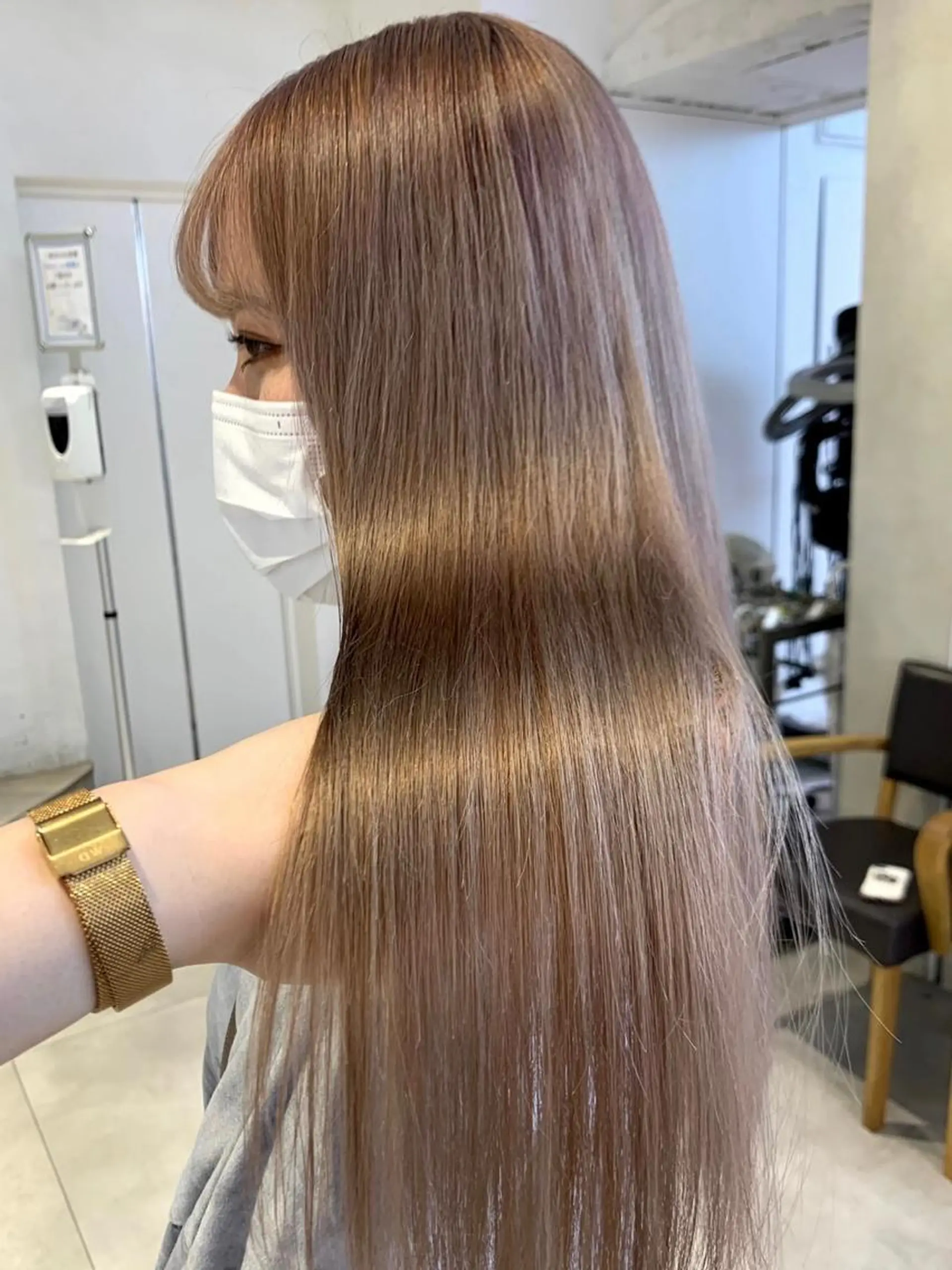 ロング カラー ヘアカラー トリートメント 【淡色color/ nail】maikoのネイルデザイン