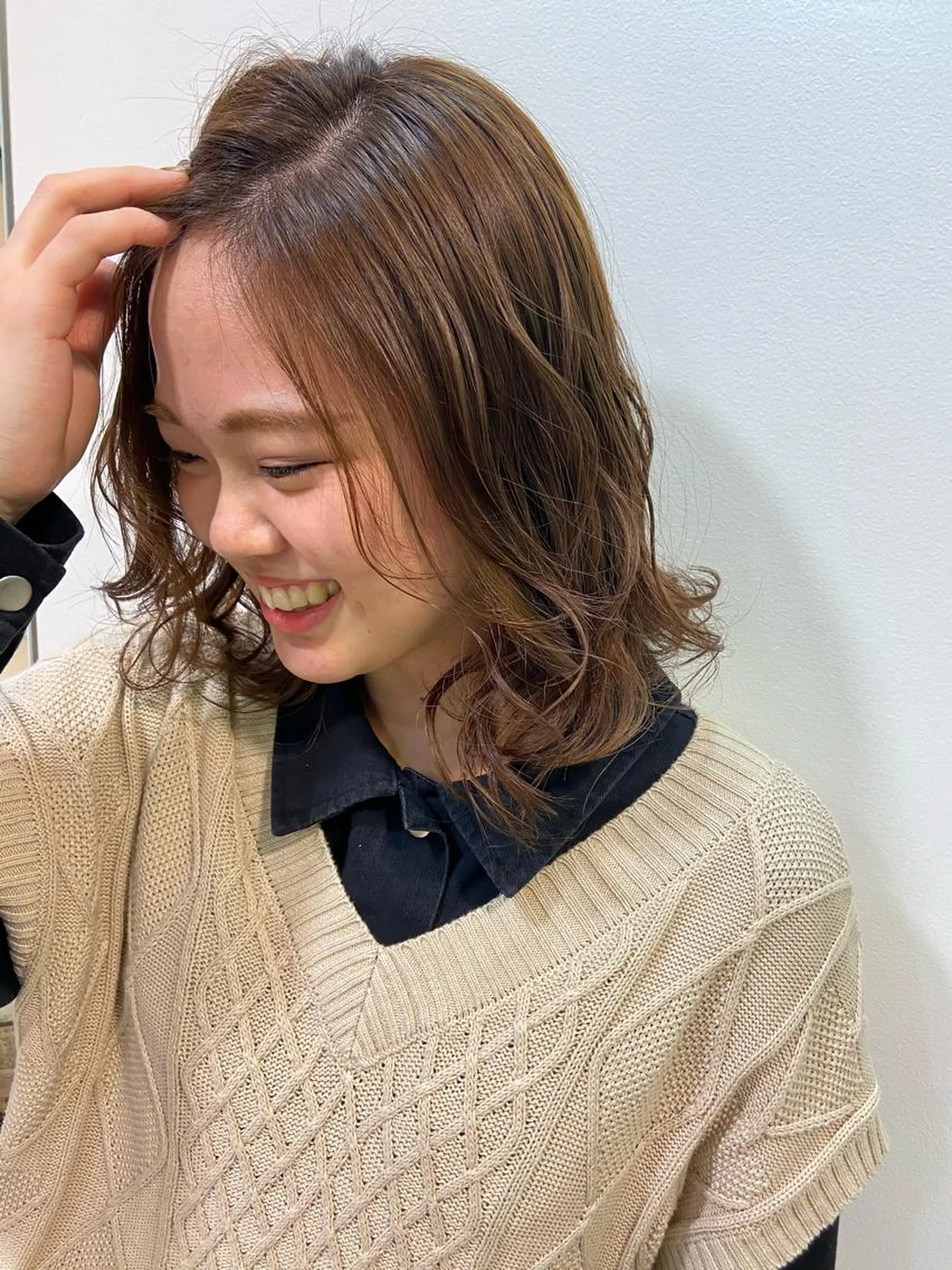 ミディアム カラー グレージュ 🪽似合わせカラー RENA.🪽🩶のヘアスタイル