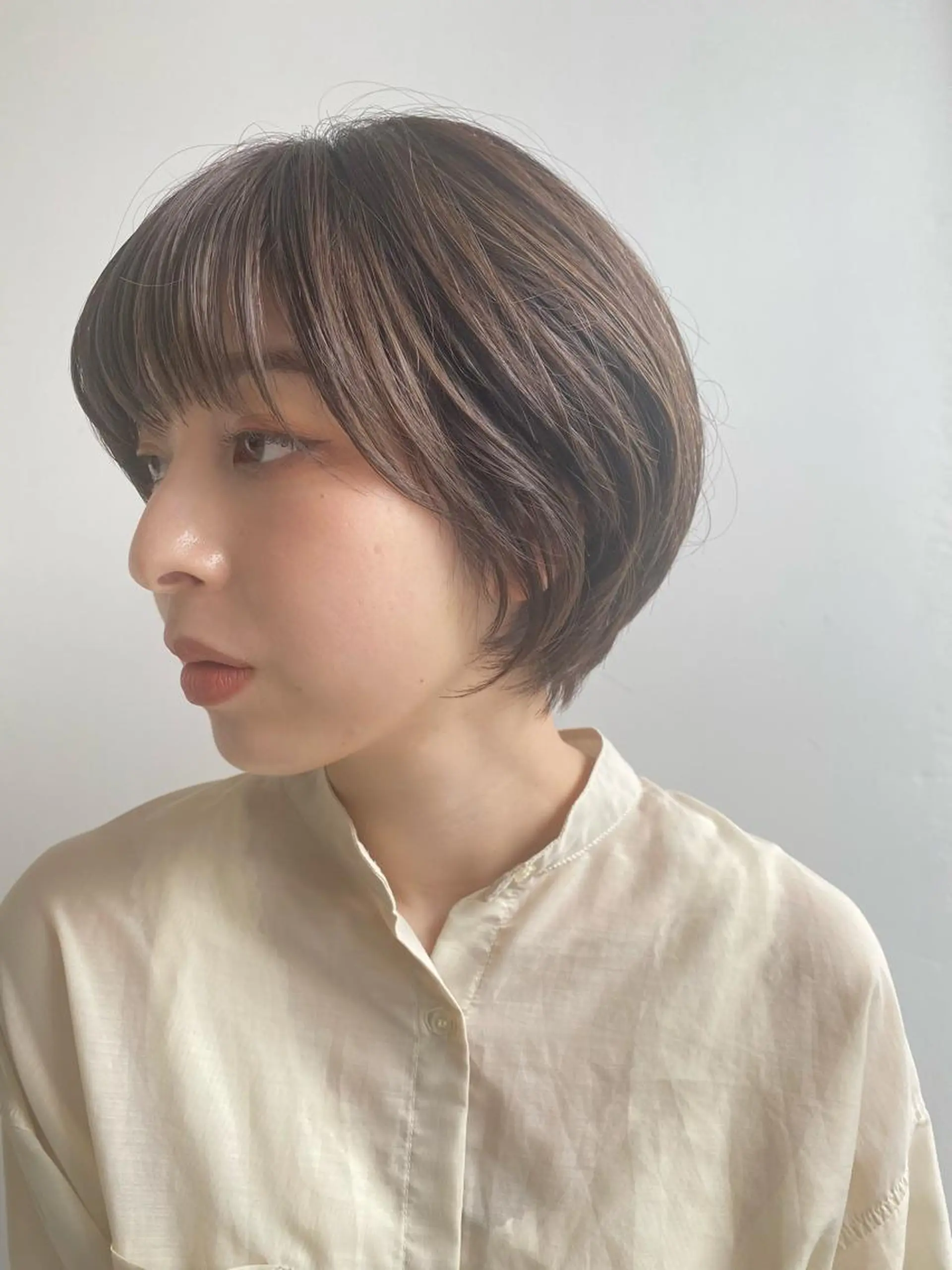 ショート カラー ヘアカラー トリートメント 🩵美艶髪×透明感 カラー×質感再生💚のヘアスタイル