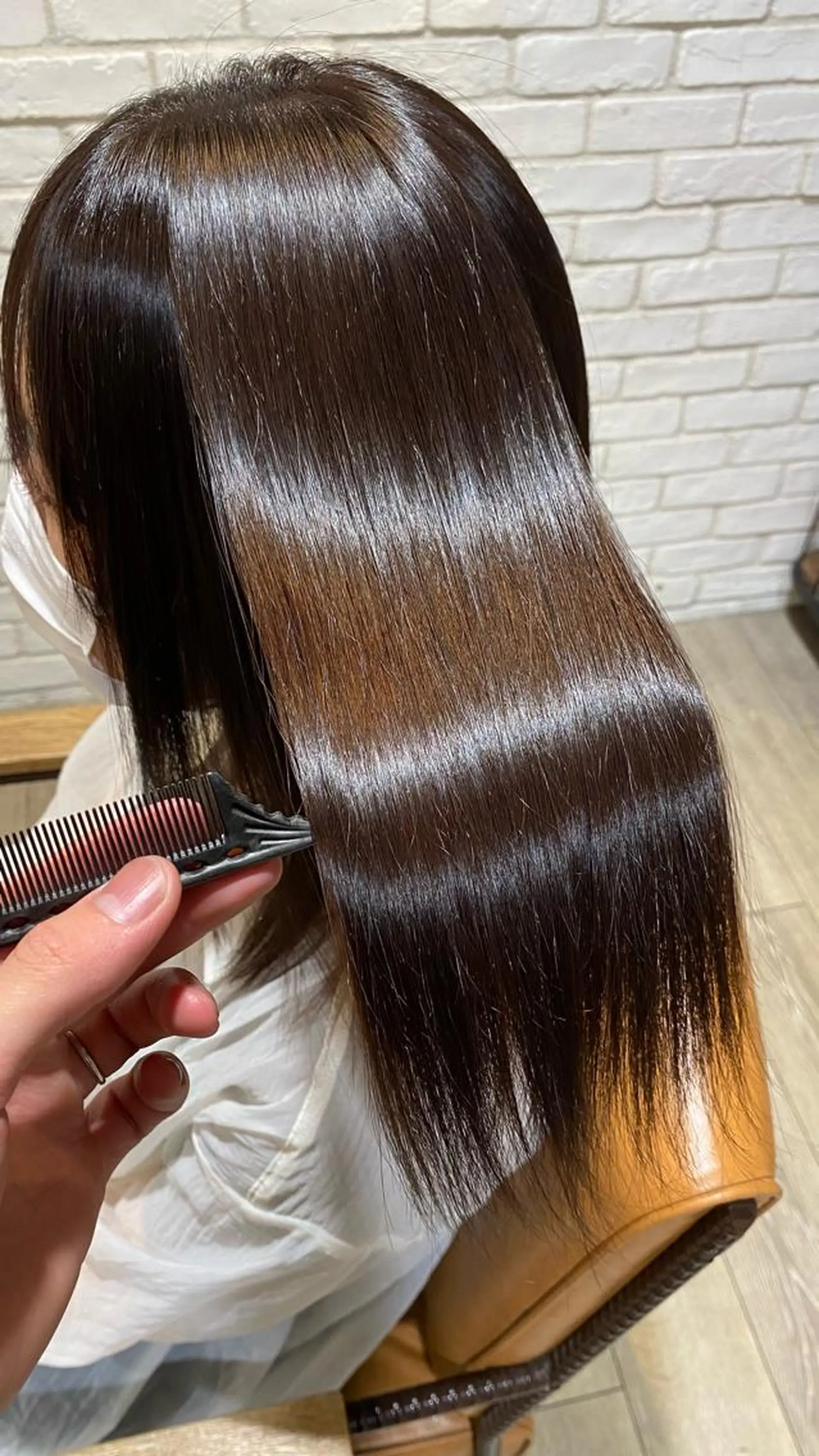 セミロング カラー パーマ メンズ 縮毛矯正 安部 真輝のヘアスタイル