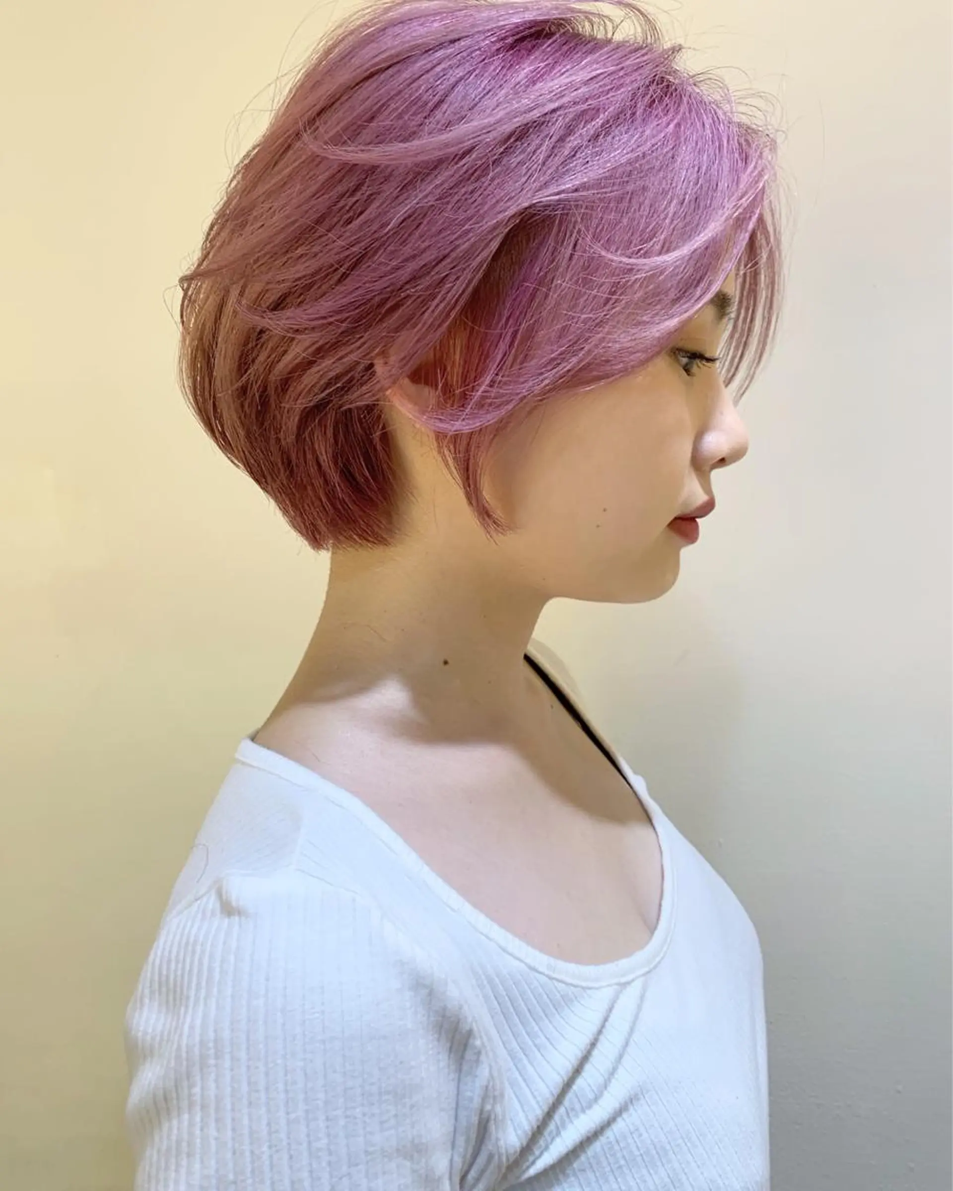 ショート カラー ピンクカラー 髪質改善サロン 心斎橋ARCHEのヘアスタイル