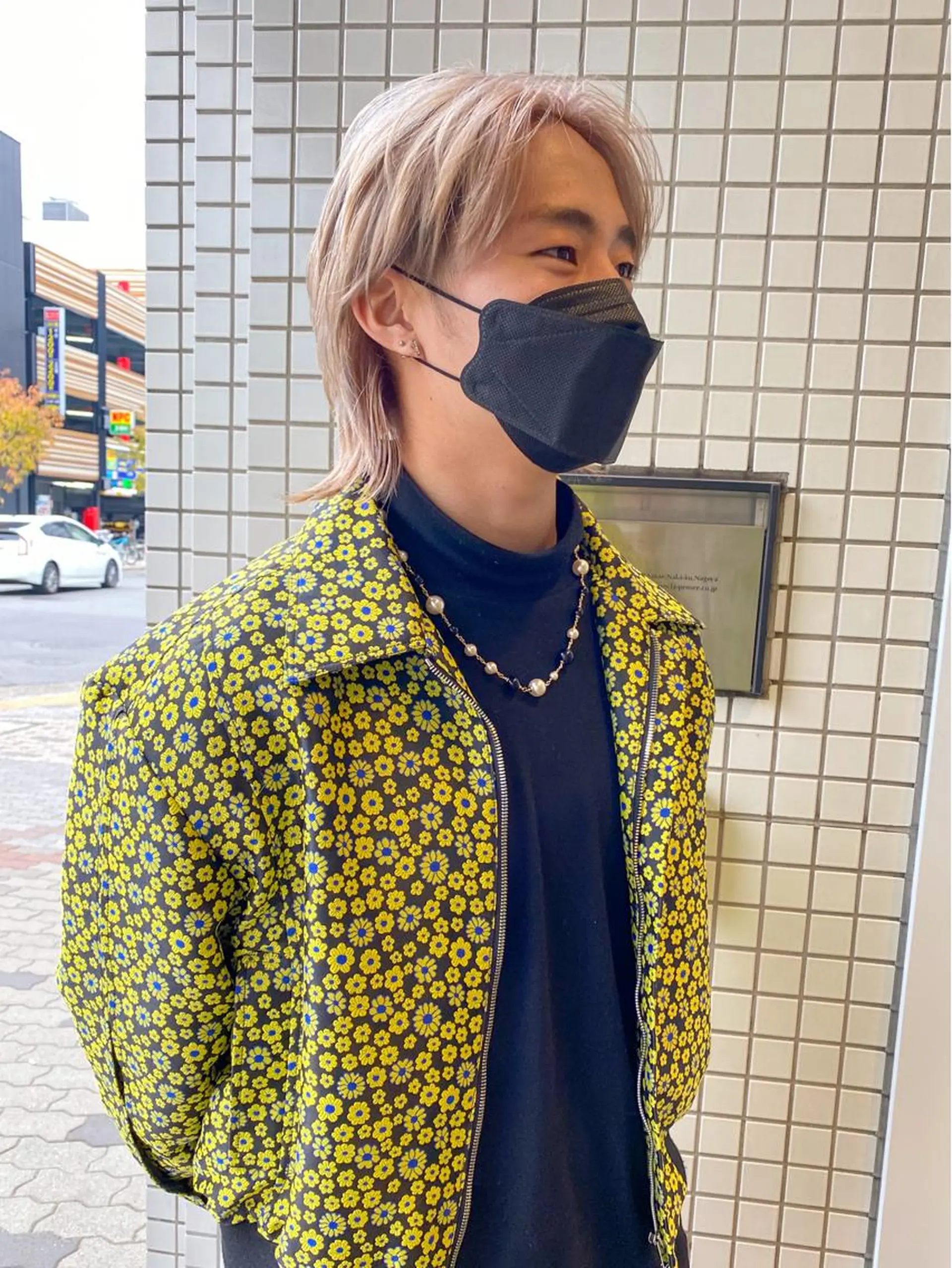 カラー メンズ ベージュカラー ブロンド ミルクティーベージュ ホワイトベージュ 栄/矢場町 三井太朗のヘアスタイル