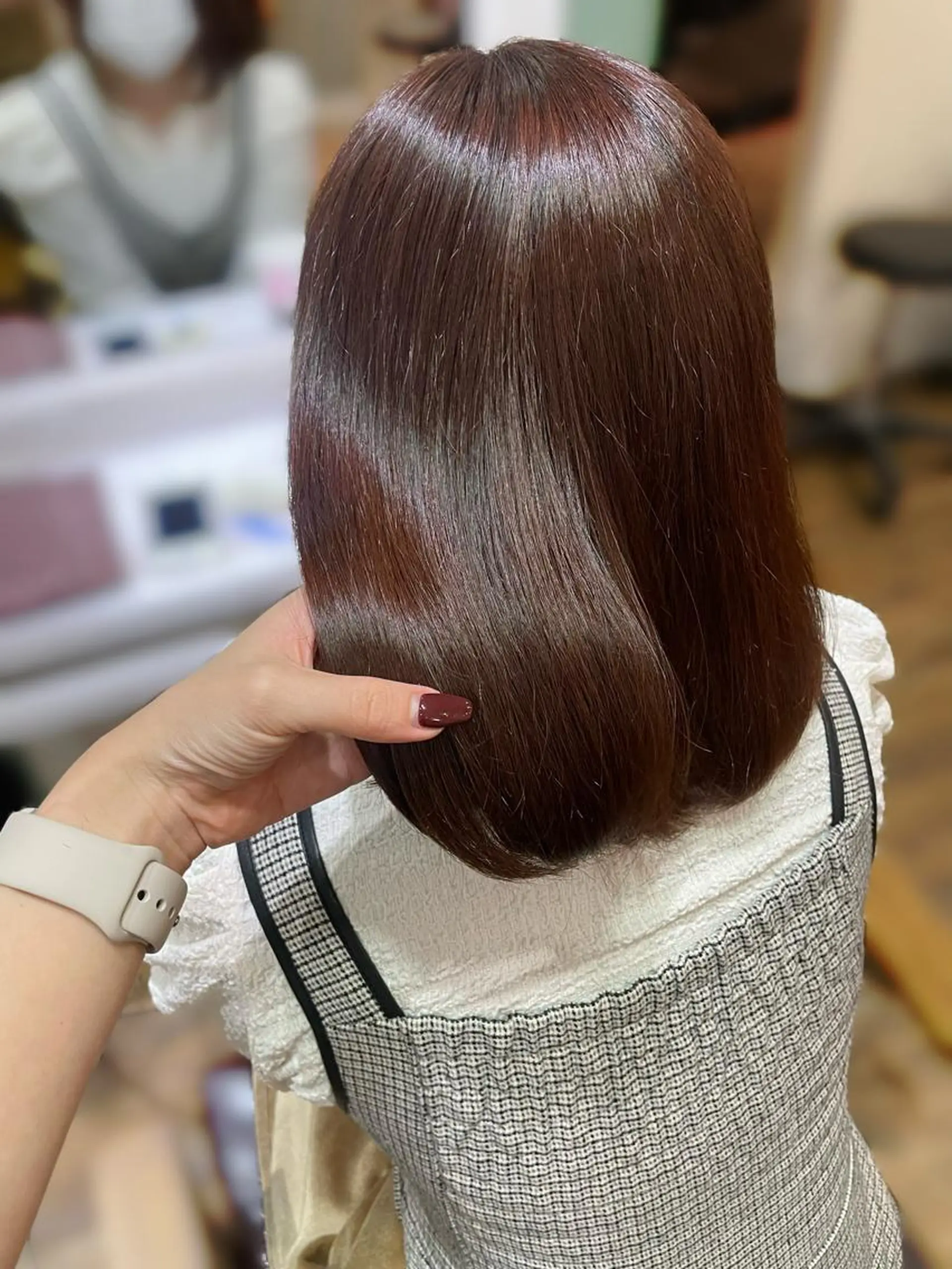 ロング ヘアカラー トリートメント 透明感カラー🪄 髪質改善♡田中みづきのヘアスタイル