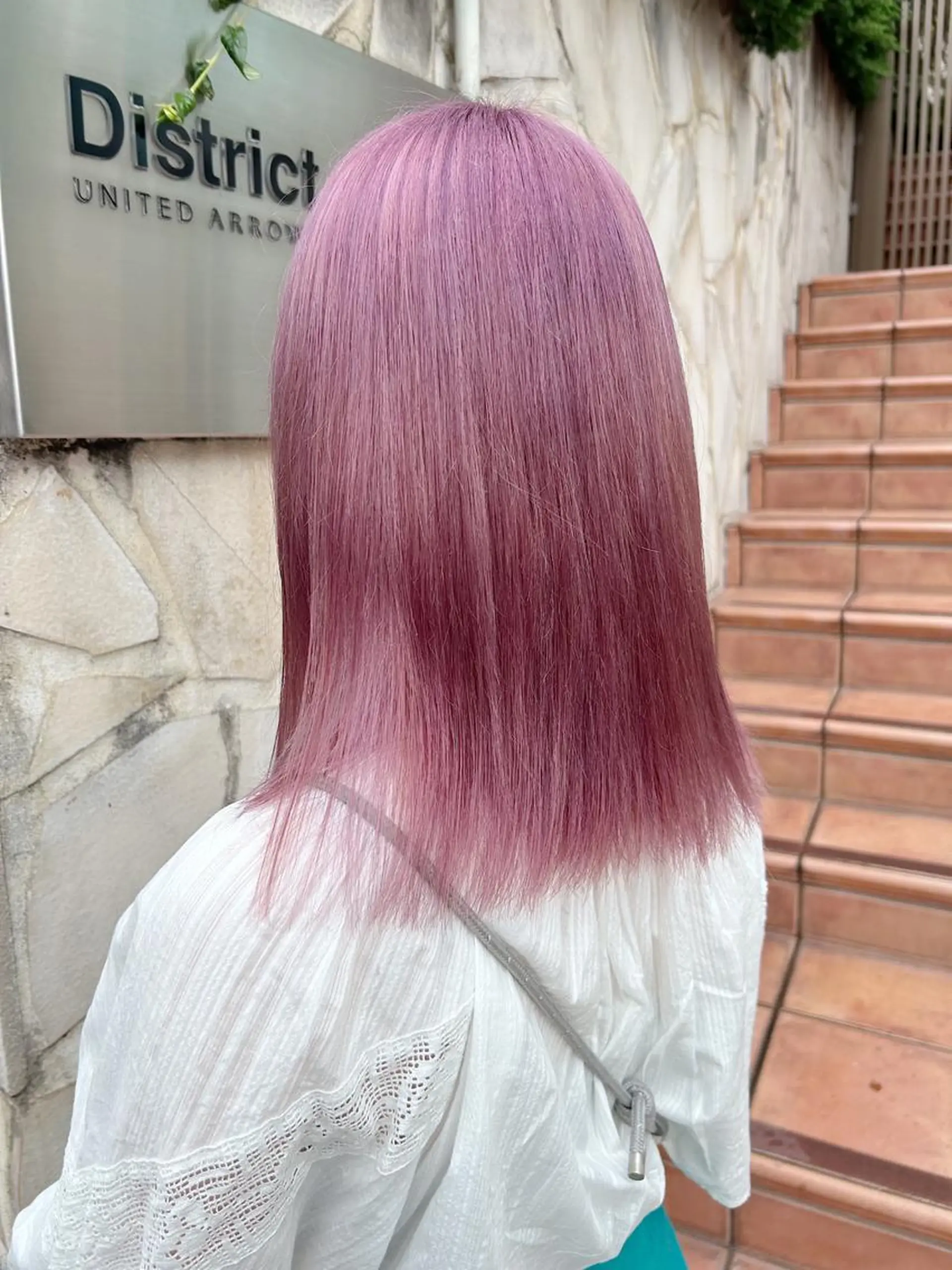 ミディアム カラー ヘアアレンジ カット ヘアカラー 💕誰より可愛い💕 ピンク🎀YUUKAのヘアスタイル