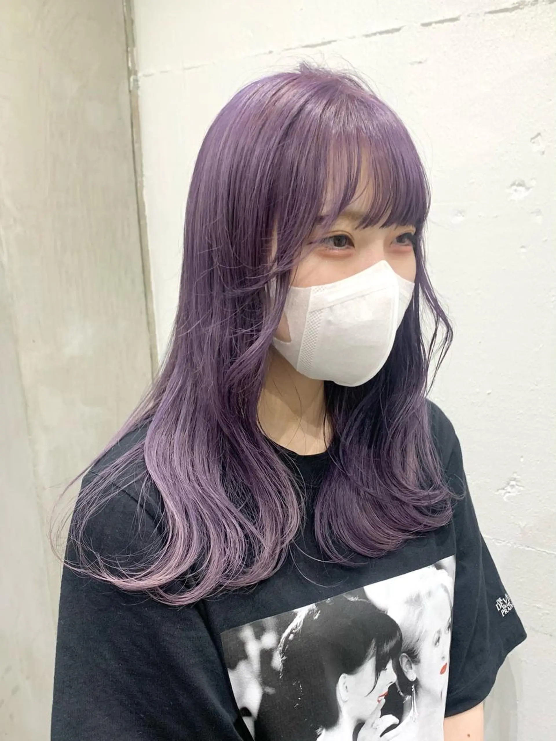 セミロング カラー ヘアアレンジ カット ヘアカラー トリートメント ヘアセット ニュアンスハイトーン 🌙サイダサキのヘアスタイル